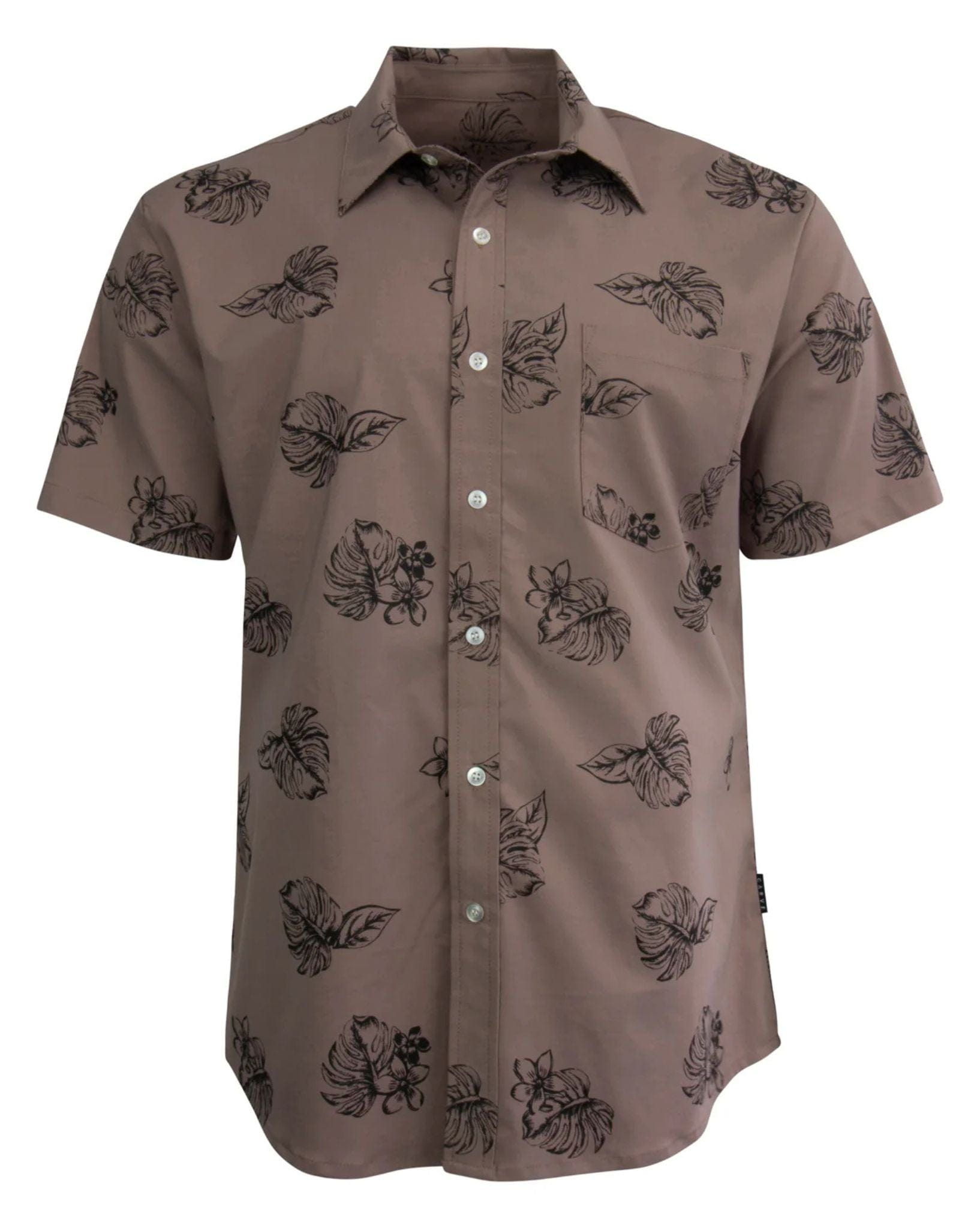 Carve Mens Ss Sandy Side Shirt - Plum