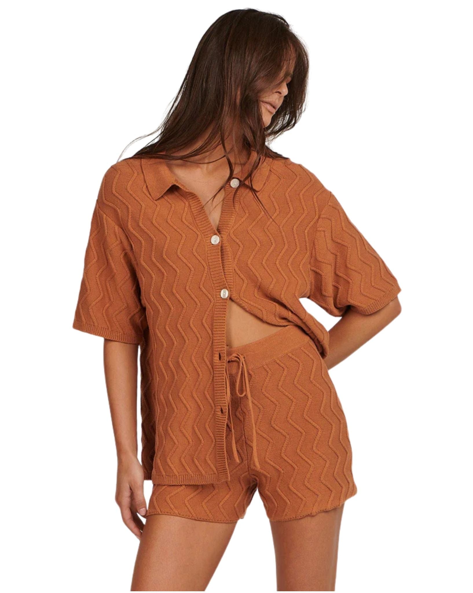 Charlie Holiday Womens Alexis Shirt Caramel