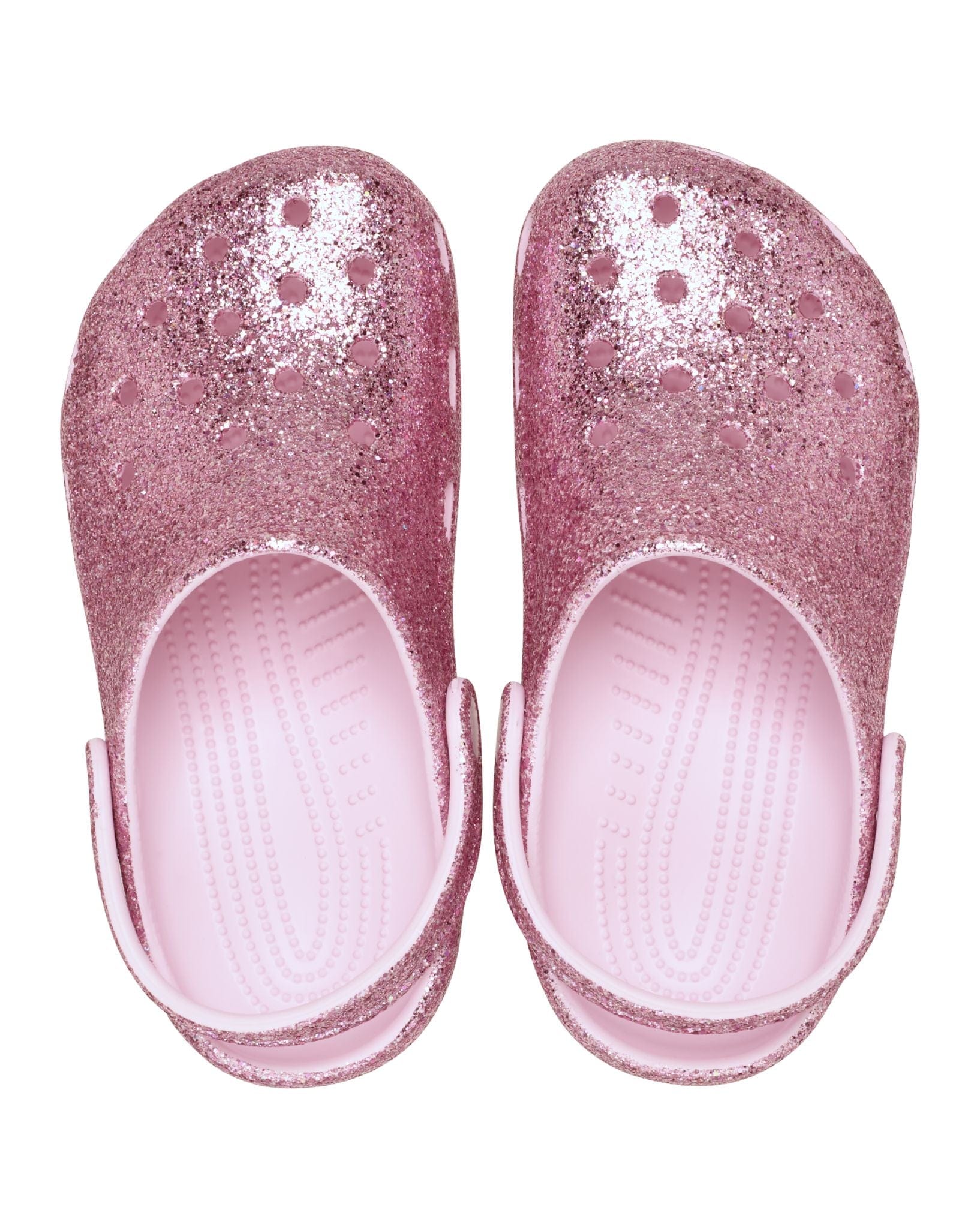 Crocs Classic Chunky Glitter Clog Kids- Pink Milk