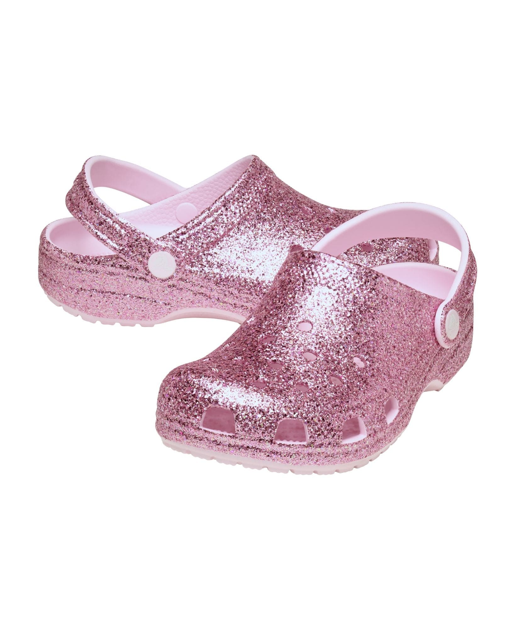 Crocs Classic Chunky Glitter Clog Kids- Pink Milk