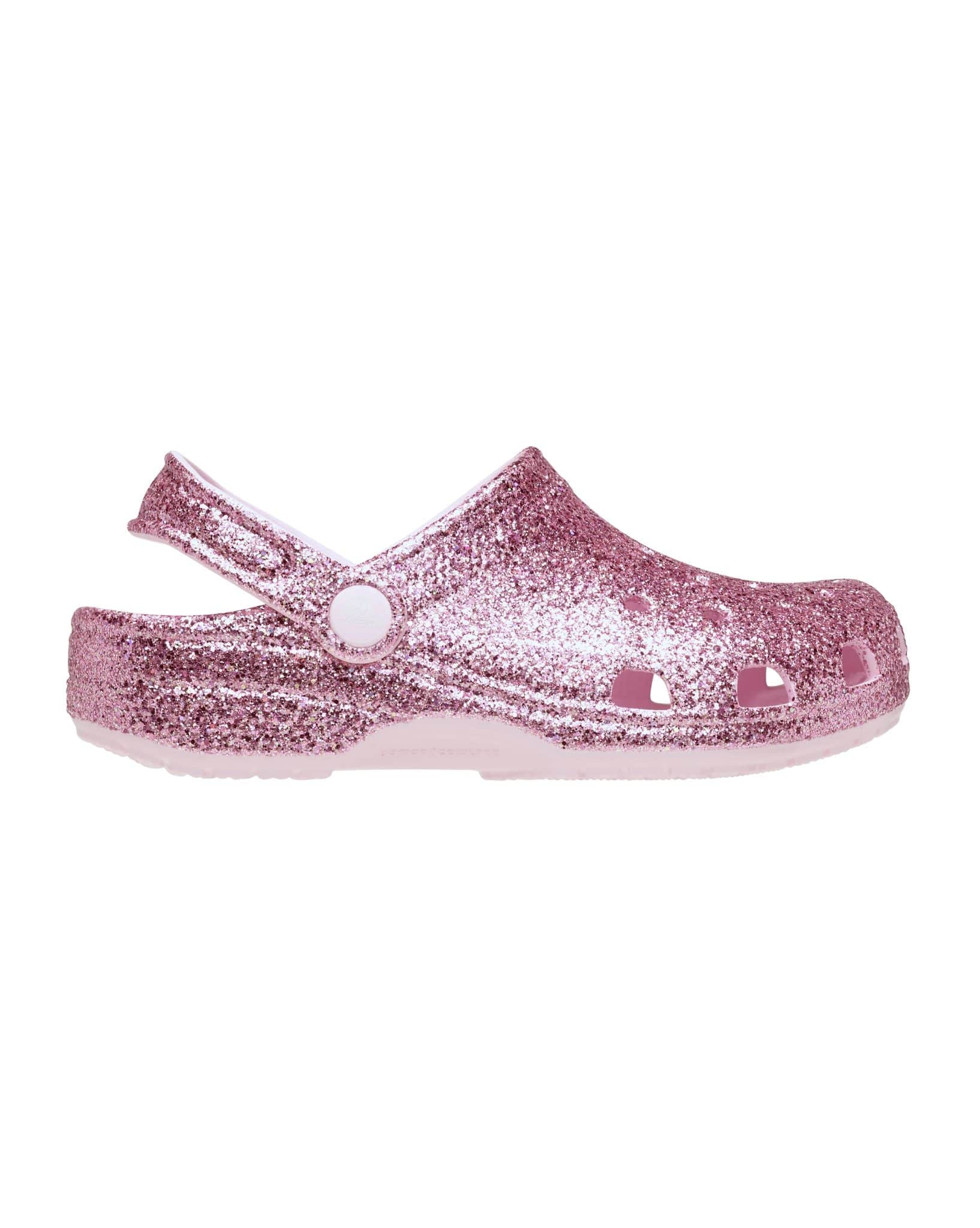 Crocs Classic Chunky Glitter Clog Kids- Pink Milk