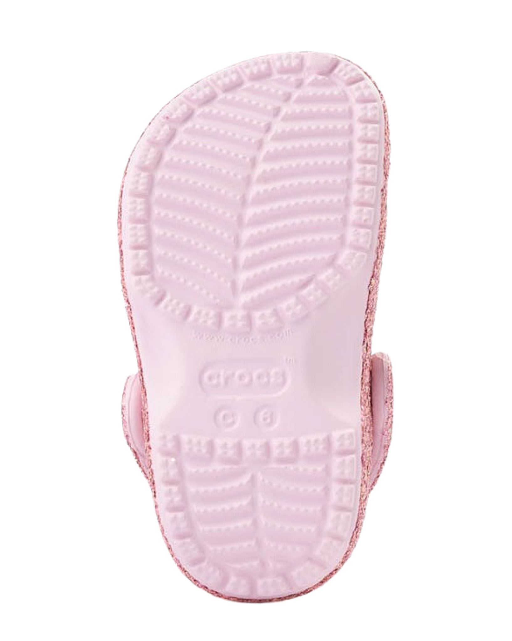 Crocs Classic Chunky Glitter Clog Toddler- Pink Milk