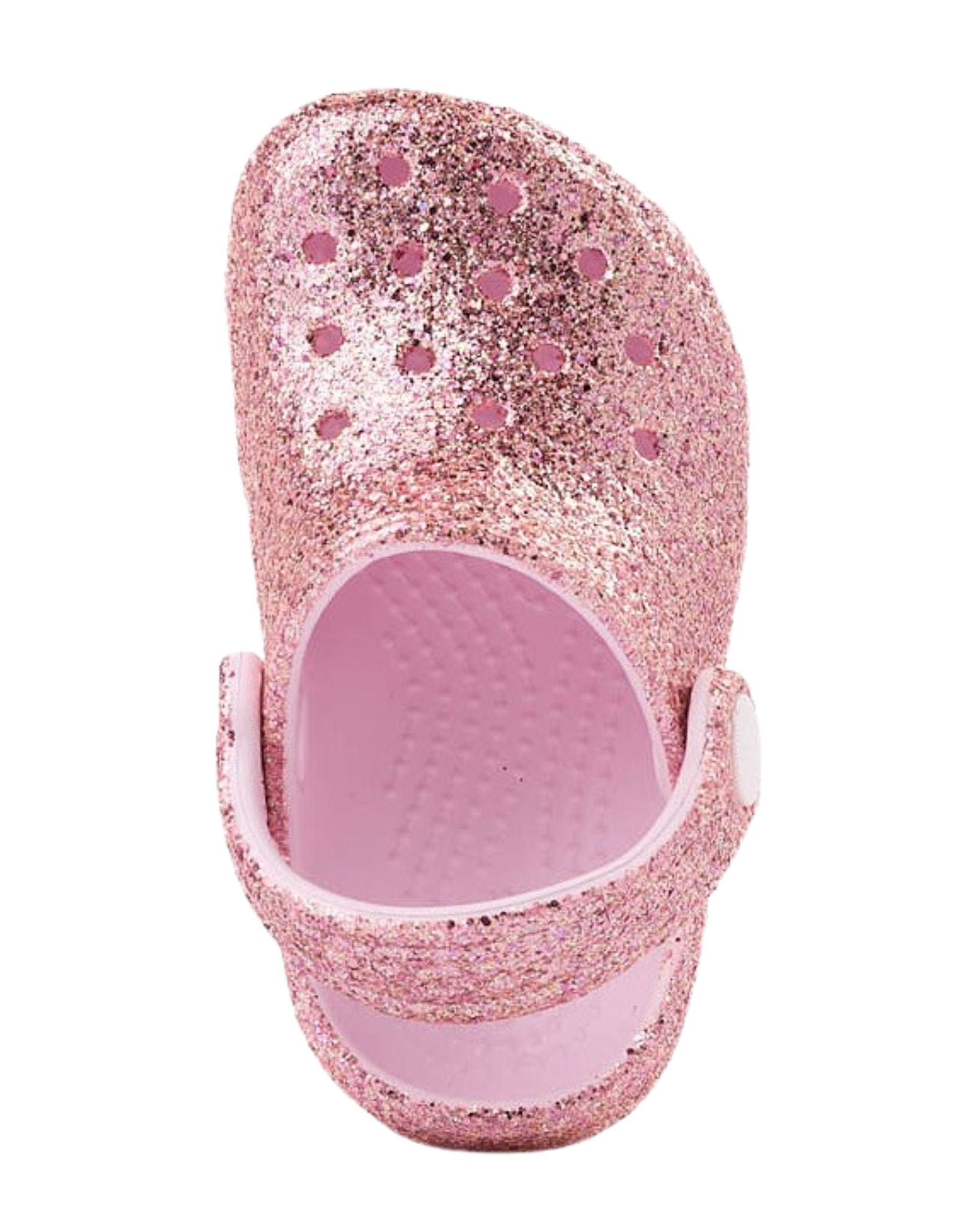 Crocs Classic Chunky Glitter Clog Toddler- Pink Milk
