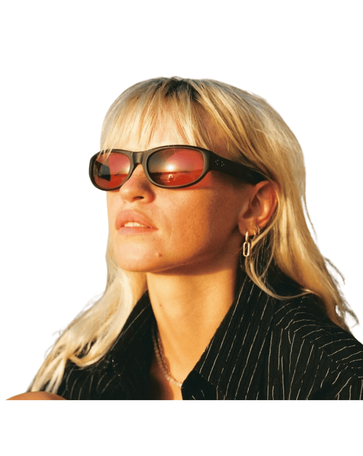 Epokhe Epokhe x Wasted Talent Dome Sunglasses - Black Polished / Bronze