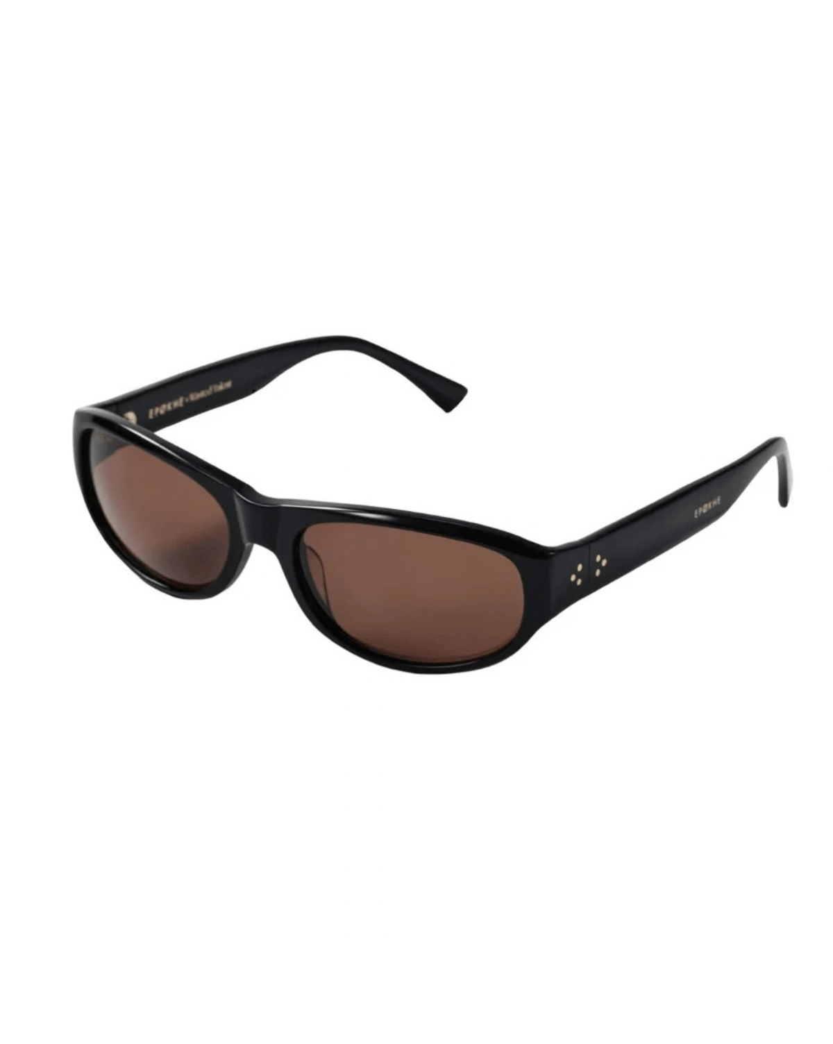 Epokhe Epokhe x Wasted Talent Dome Sunglasses - Black Polished / Bronze