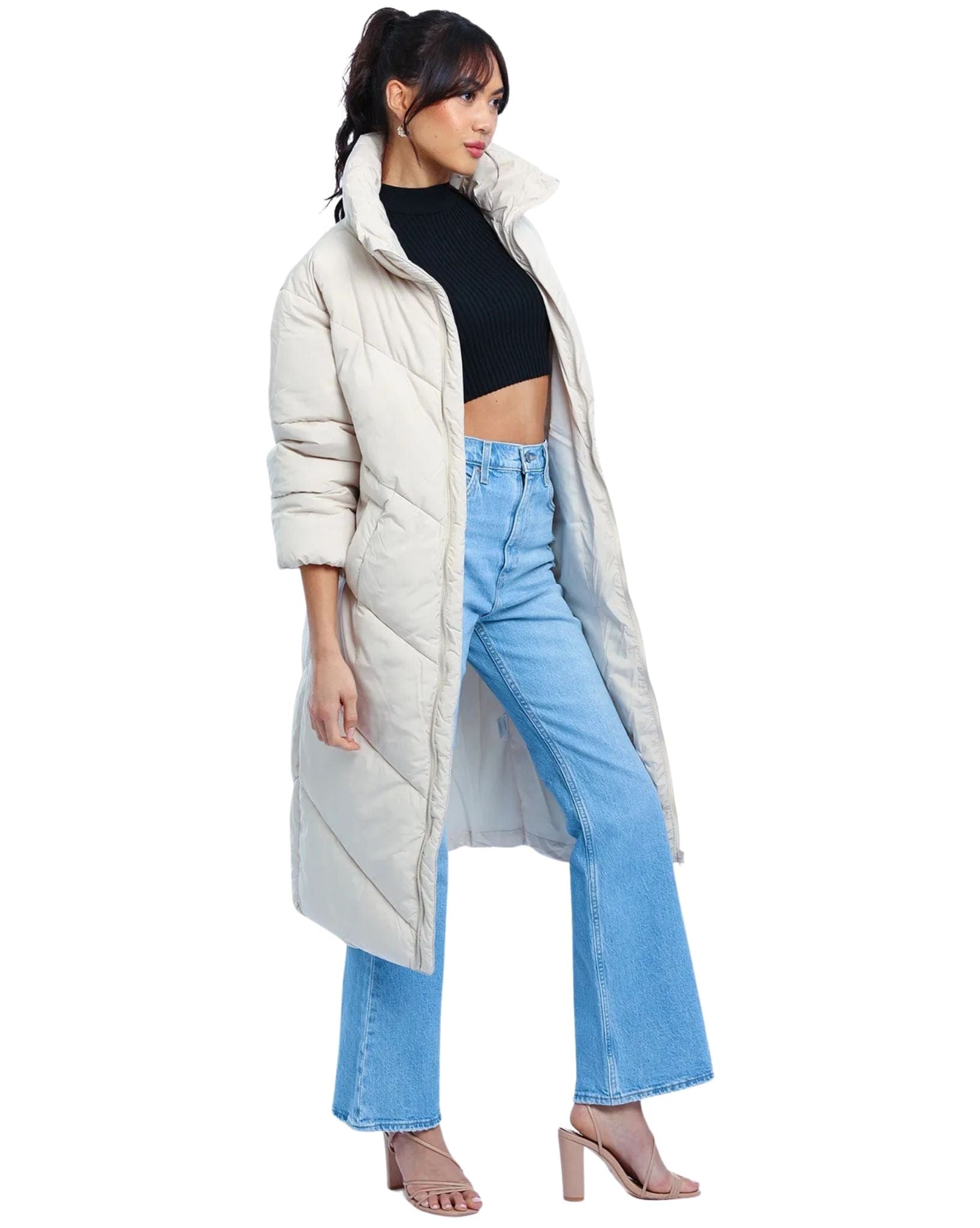 Esmaee Womens Fallon Longline Coat