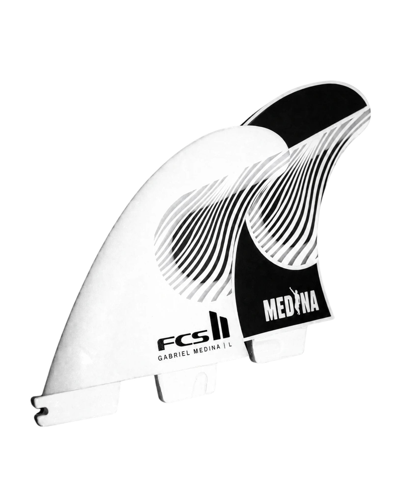 FCS FCS II Gabriel Medina PC Tri Fins Black/White