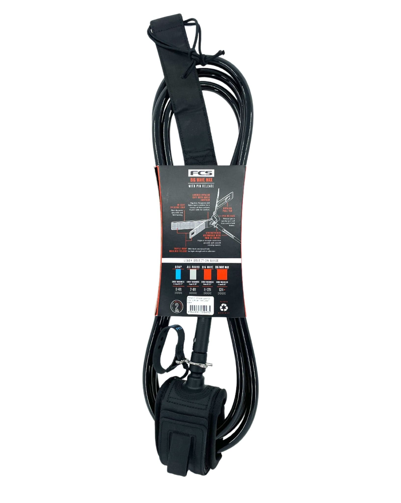 FCS FCS Protect Max Leash Black