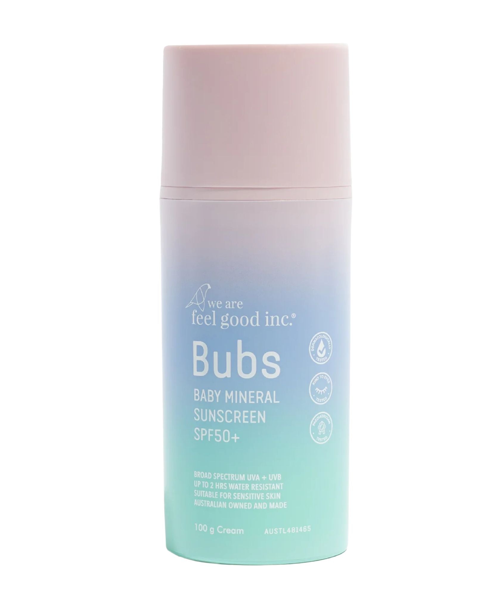 Feel Good Inc Bubs Baby Mineral Sunscreen SPF50 100g