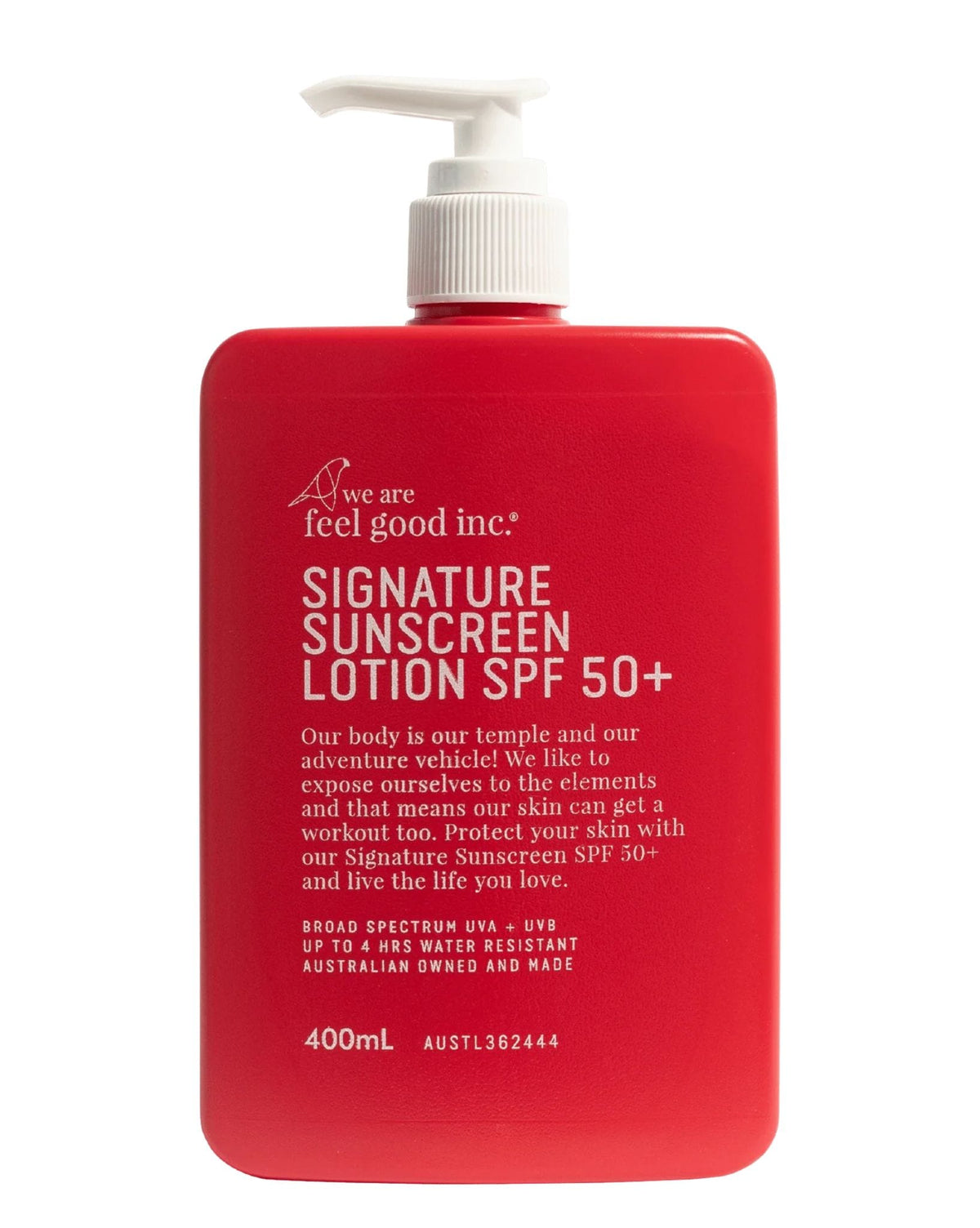 Feel Good Inc Signature Sunscreen SPF50+ 400ml