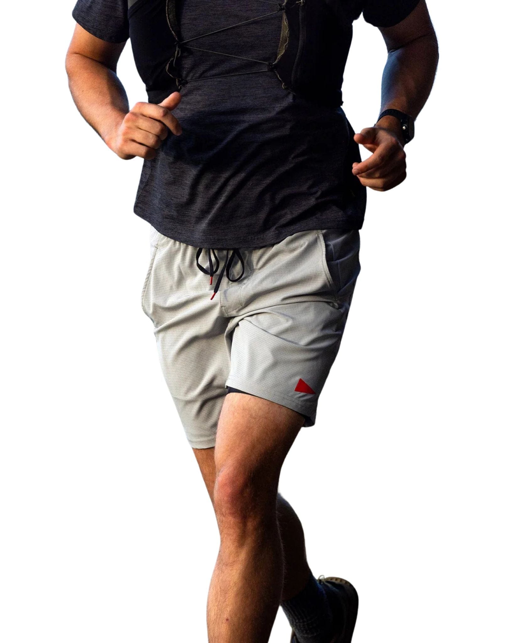 Florence Mens Airtex 2 in 1 Utility Short - Light Grey