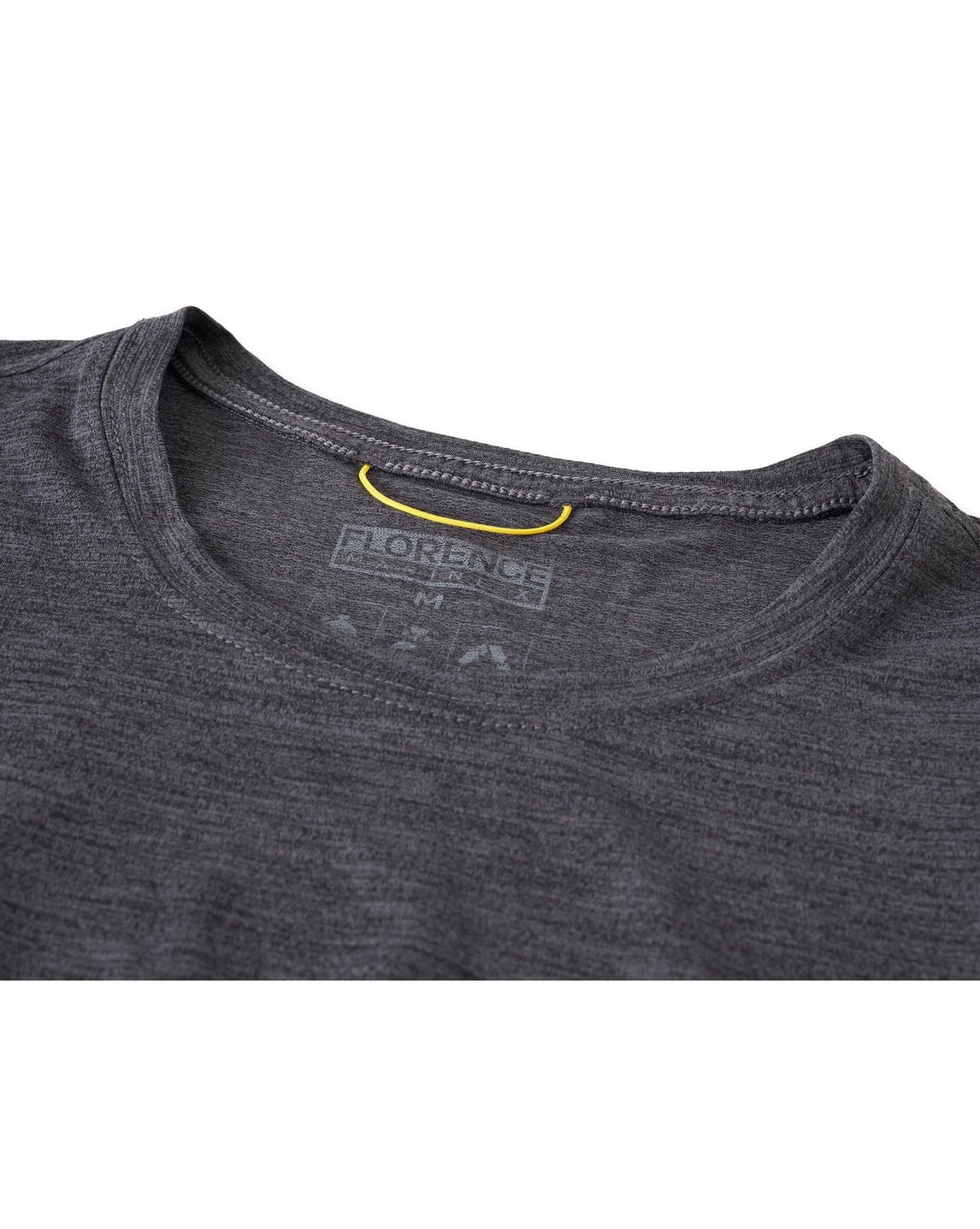 Florence Mens Airtex Long Sleeve Shirt - Heather Charcoal