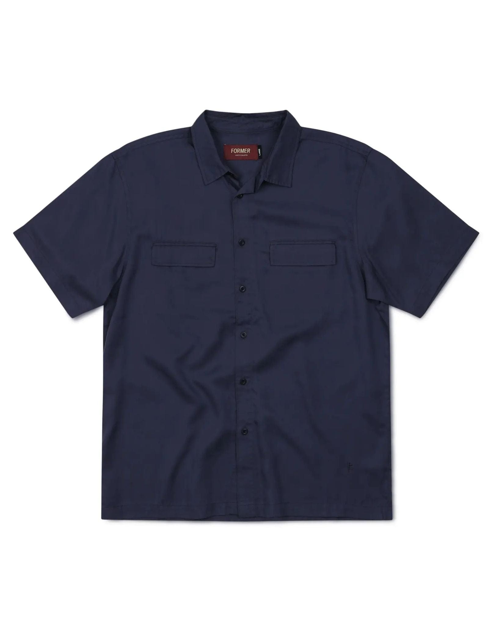 Former Mens Vivian Broadcast Ss Shirt - Navy