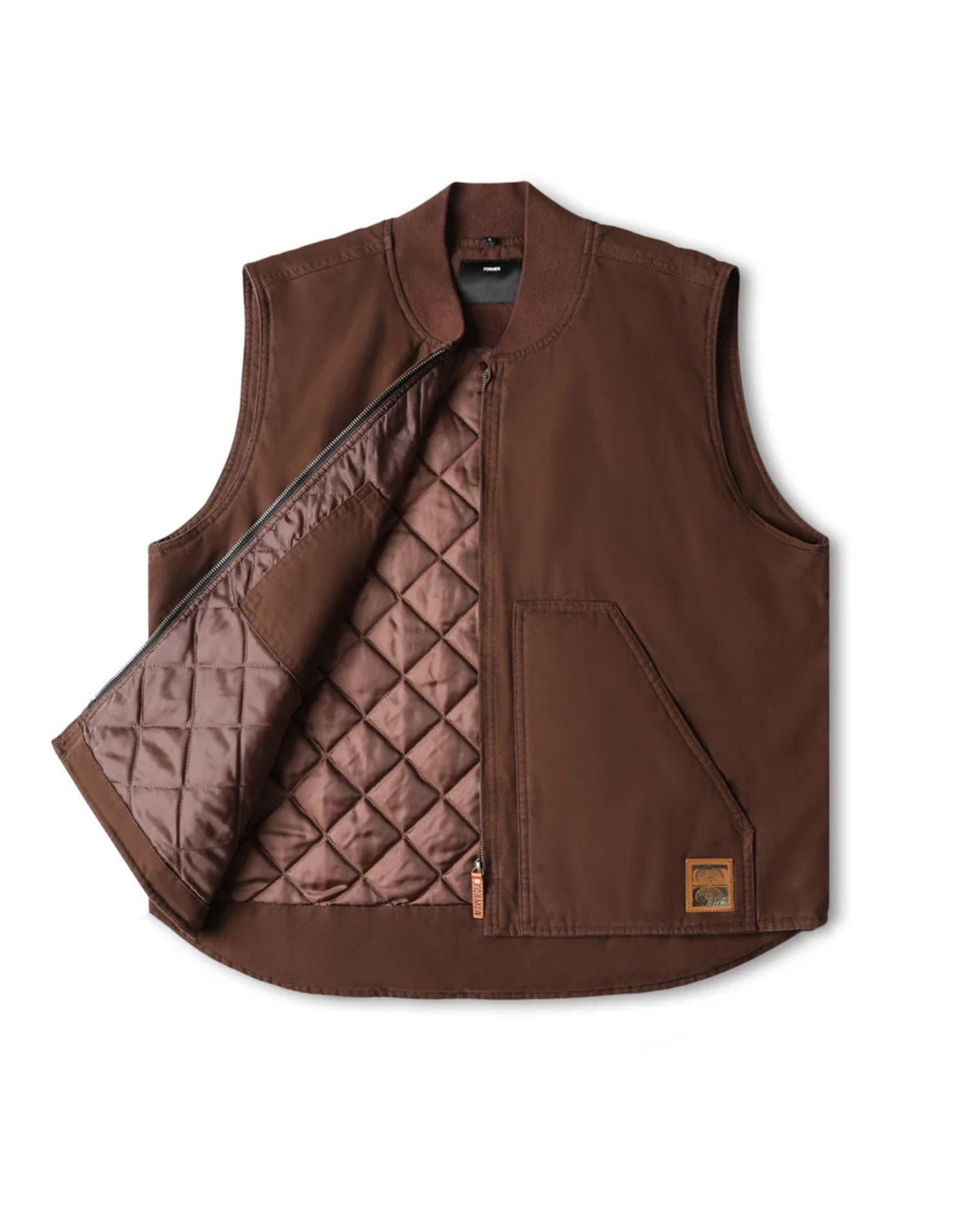 Former Mens Vt Canvas Vest - Brown
