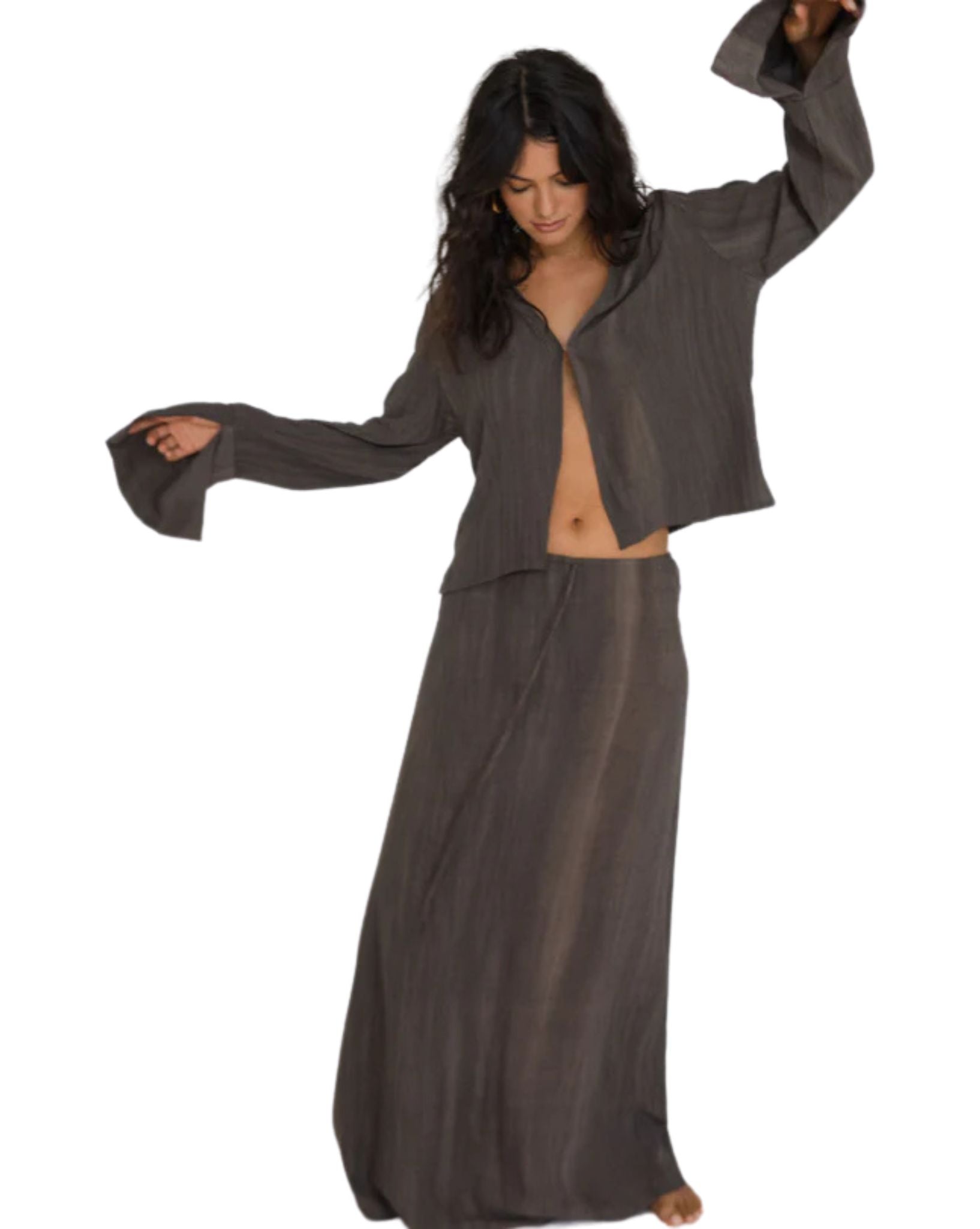 Frank Rae Womens Franco Maxi Skirt