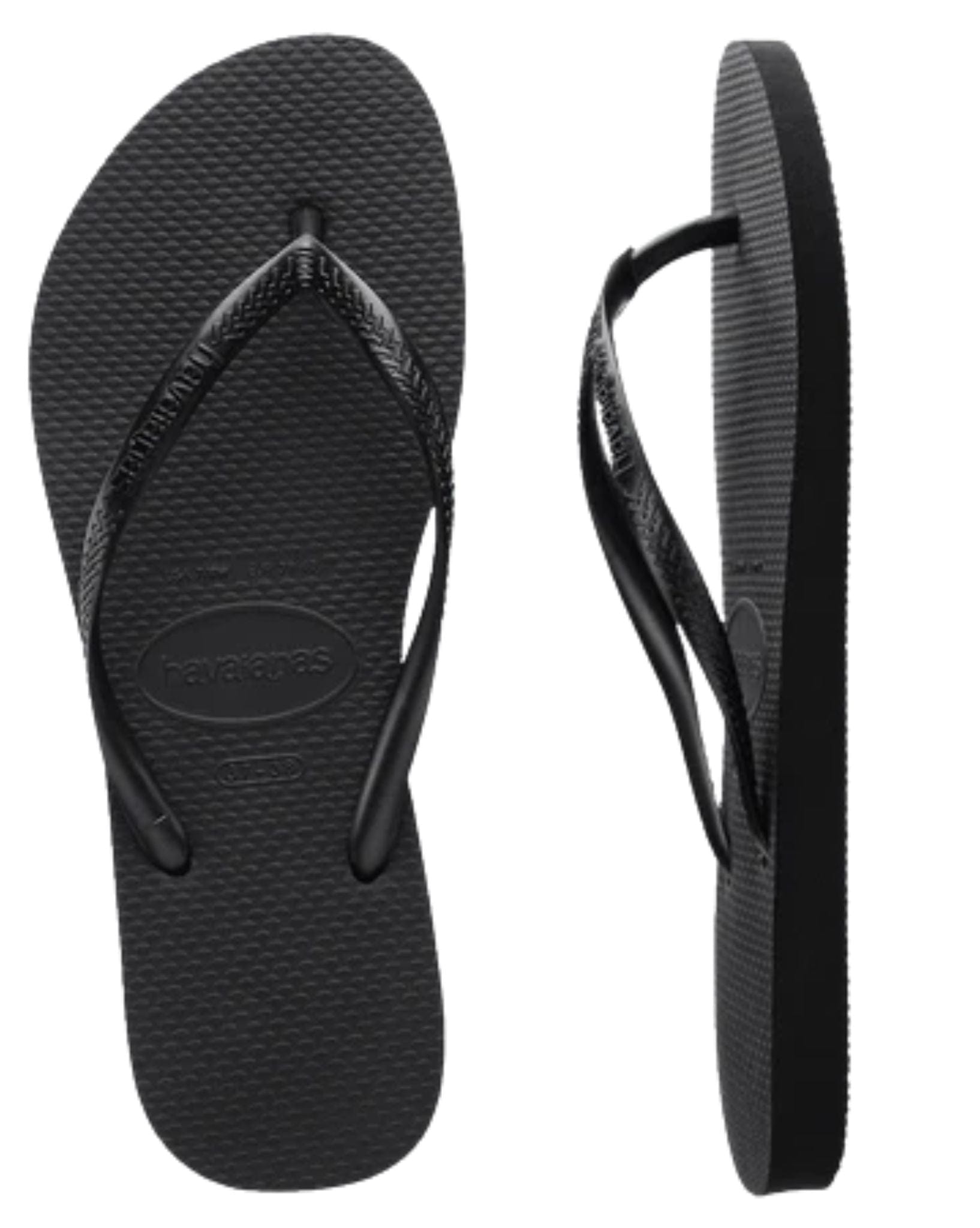 Havaianas Slim Basic Black Thongs
