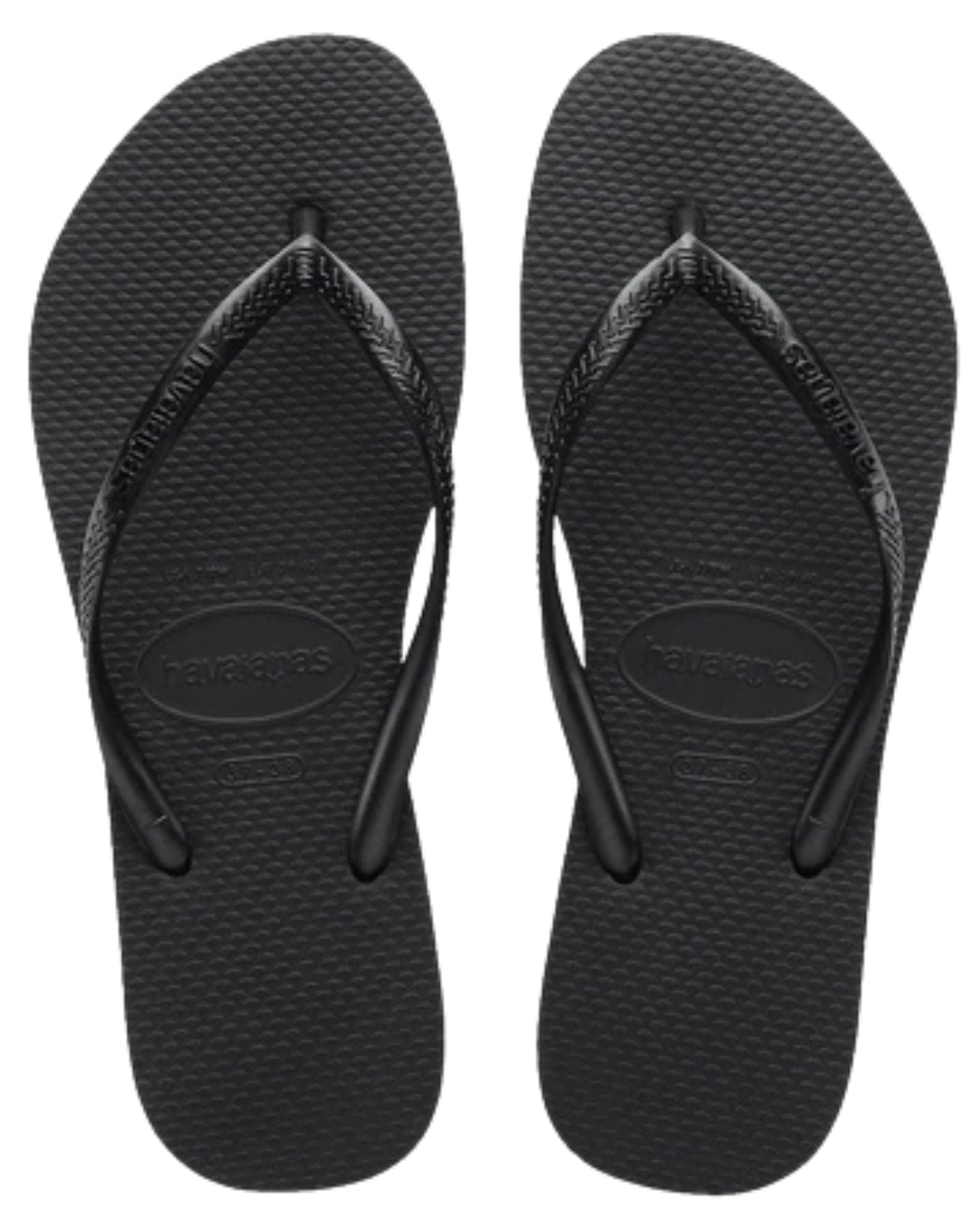 Havaianas Slim Basic Black Thongs