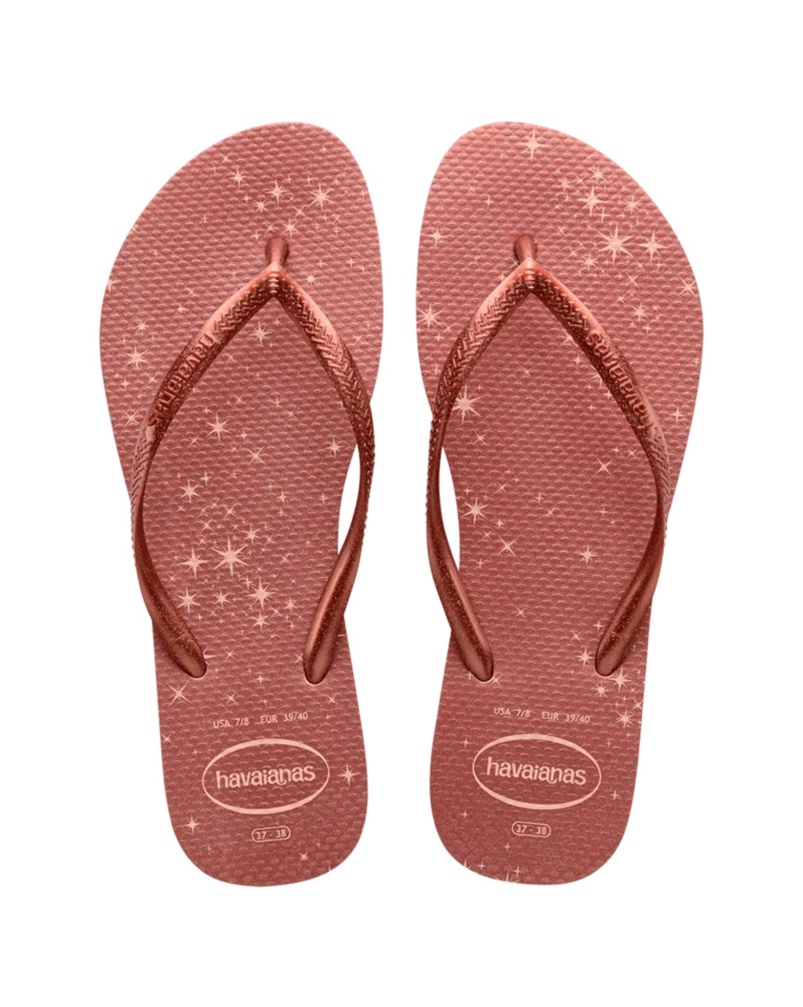 Havaianas Slim Gloss Thongs - Ballet Rose I Golden Blush