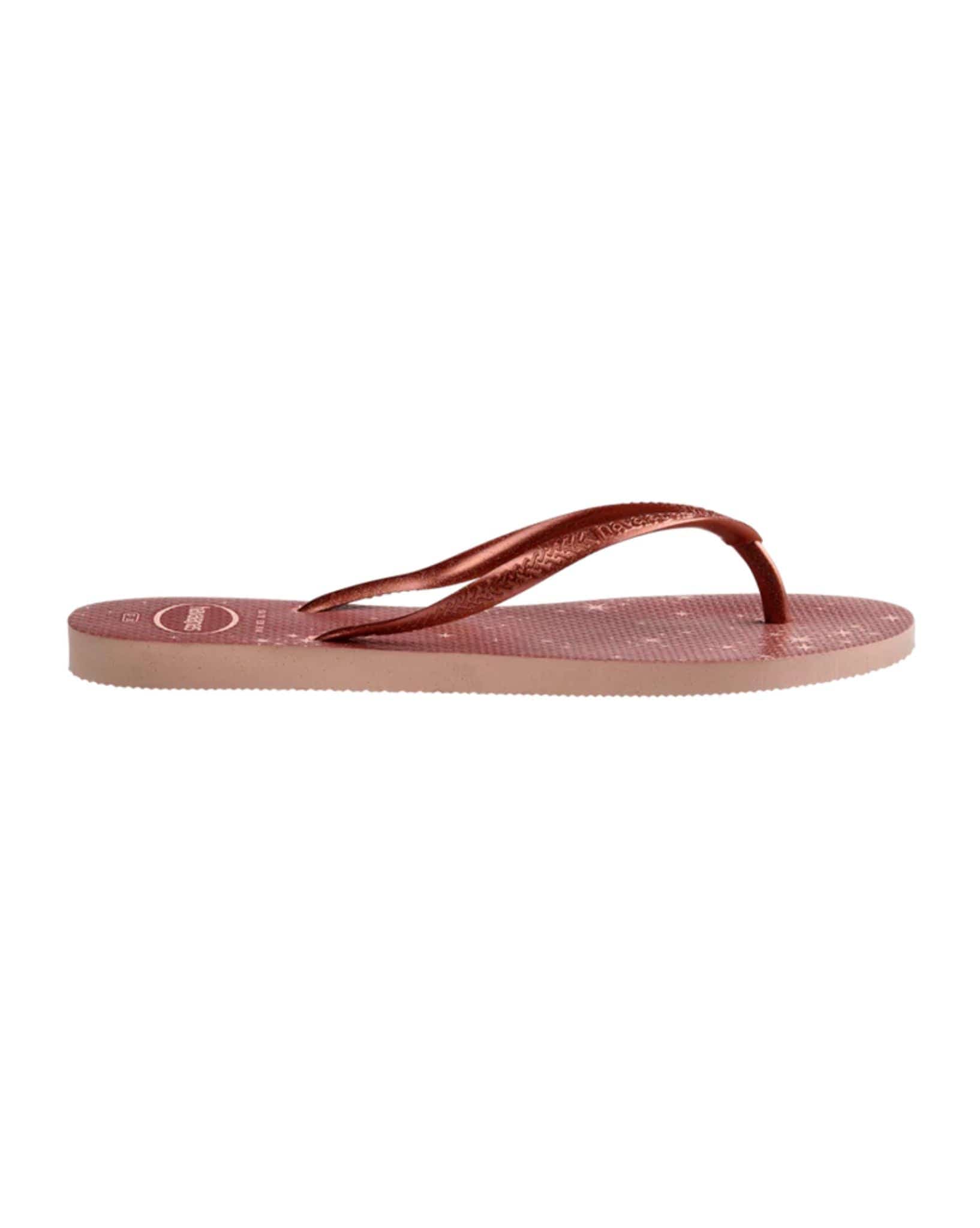 Havaianas Slim Gloss Thongs - Ballet Rose I Golden Blush