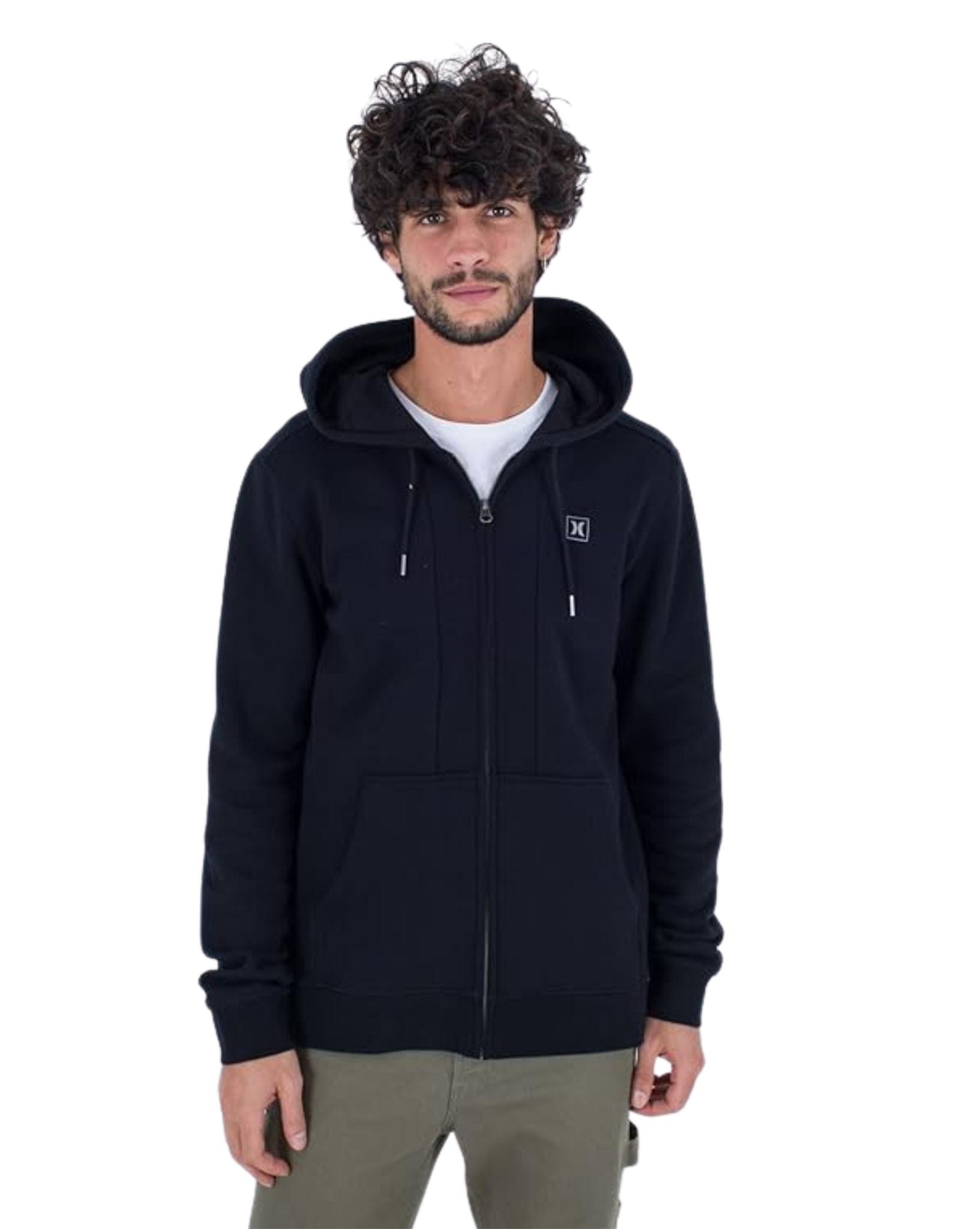 Hurley Mens Box Zip Fleece - Black