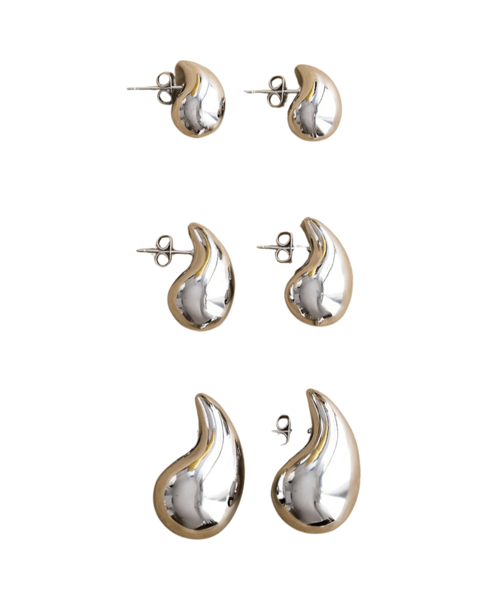 Indigo & Wolfe Womens Silver Sophia Moyenne Earrings
