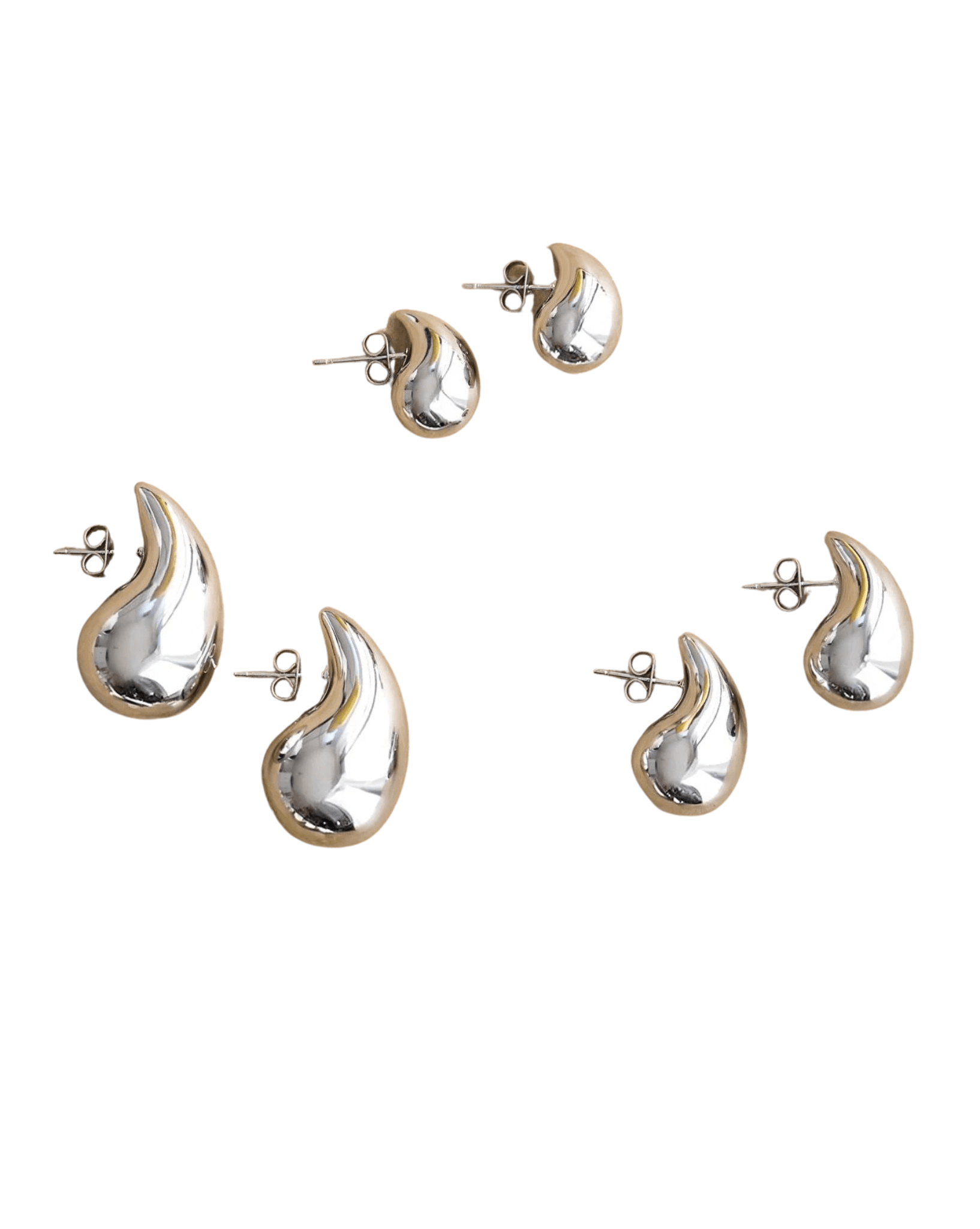 Indigo & Wolfe Womens Silver Sophia Moyenne Earrings
