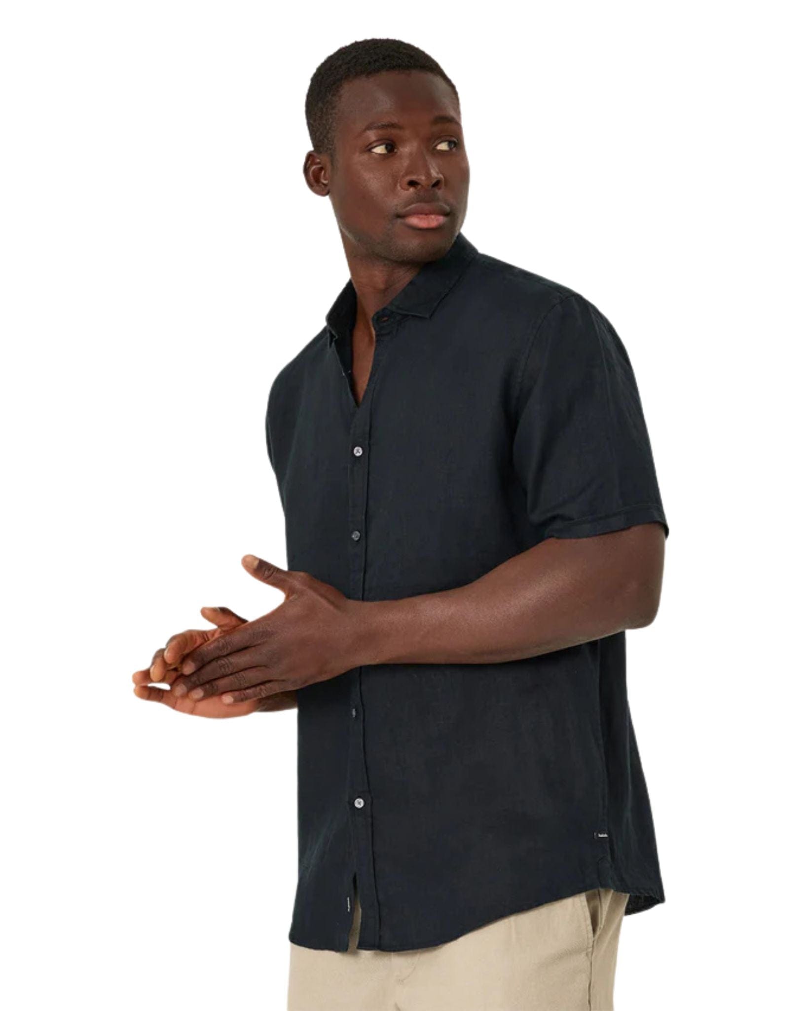 Industrie Mens The Tennyson Linen S/S Shirt