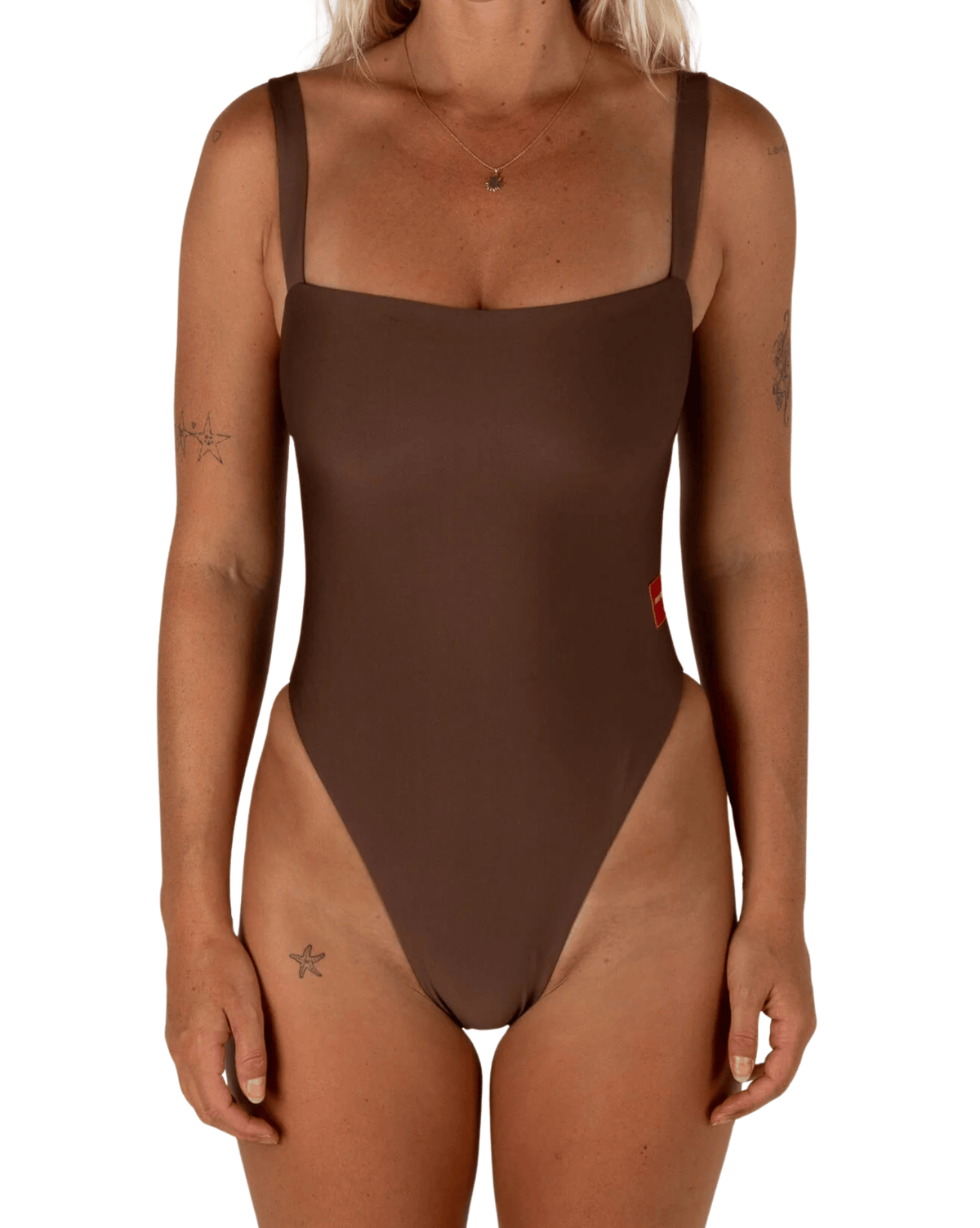 Inner Relm Womens One Piece Inner Relm Sun Deck One Piece - Chocolate