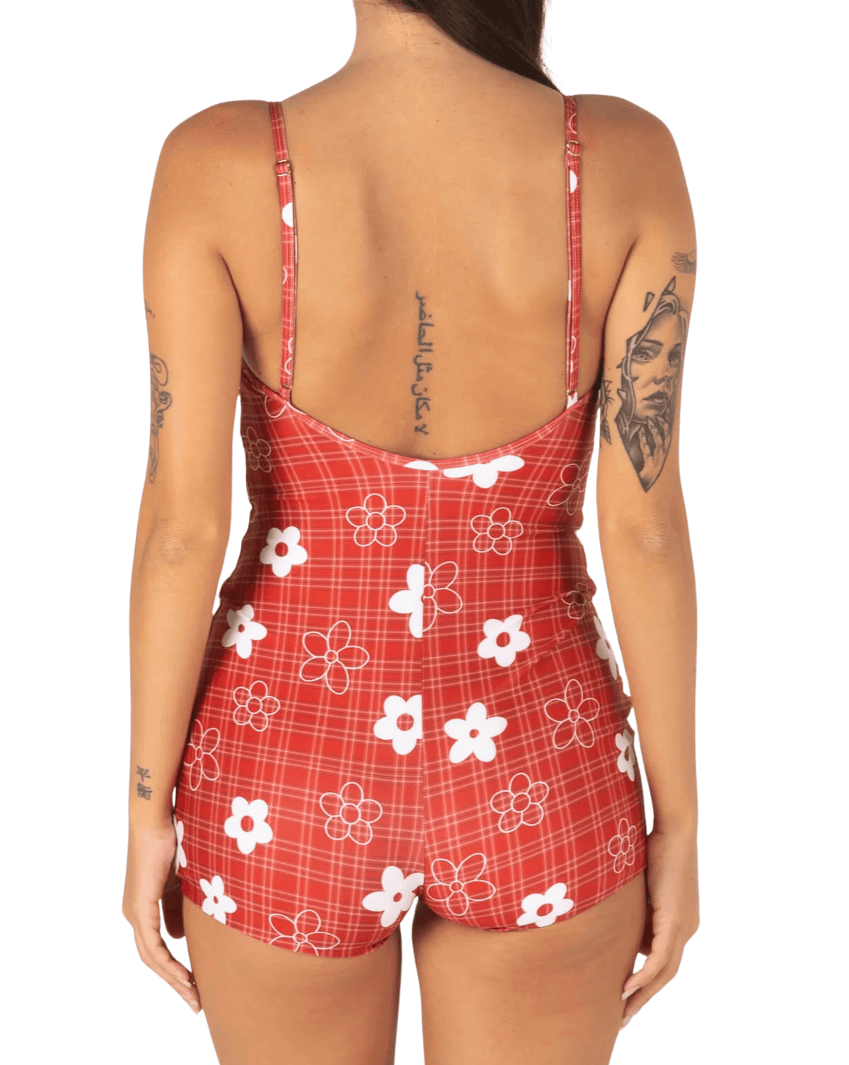Inner Relm Womens Surfsuit Inner Relm Midday Surf Suit - Gingham Red