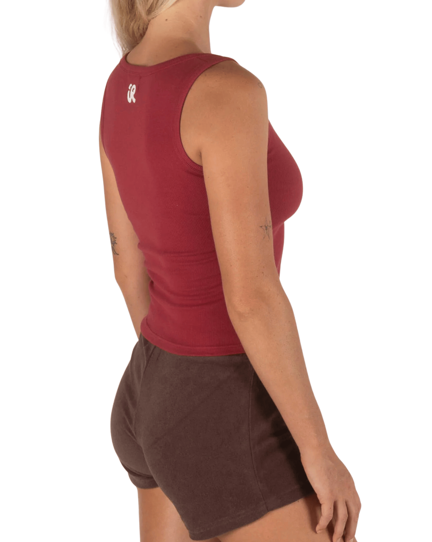 Inner Relm Womens Tops Inner Relm Checkers Top - Red