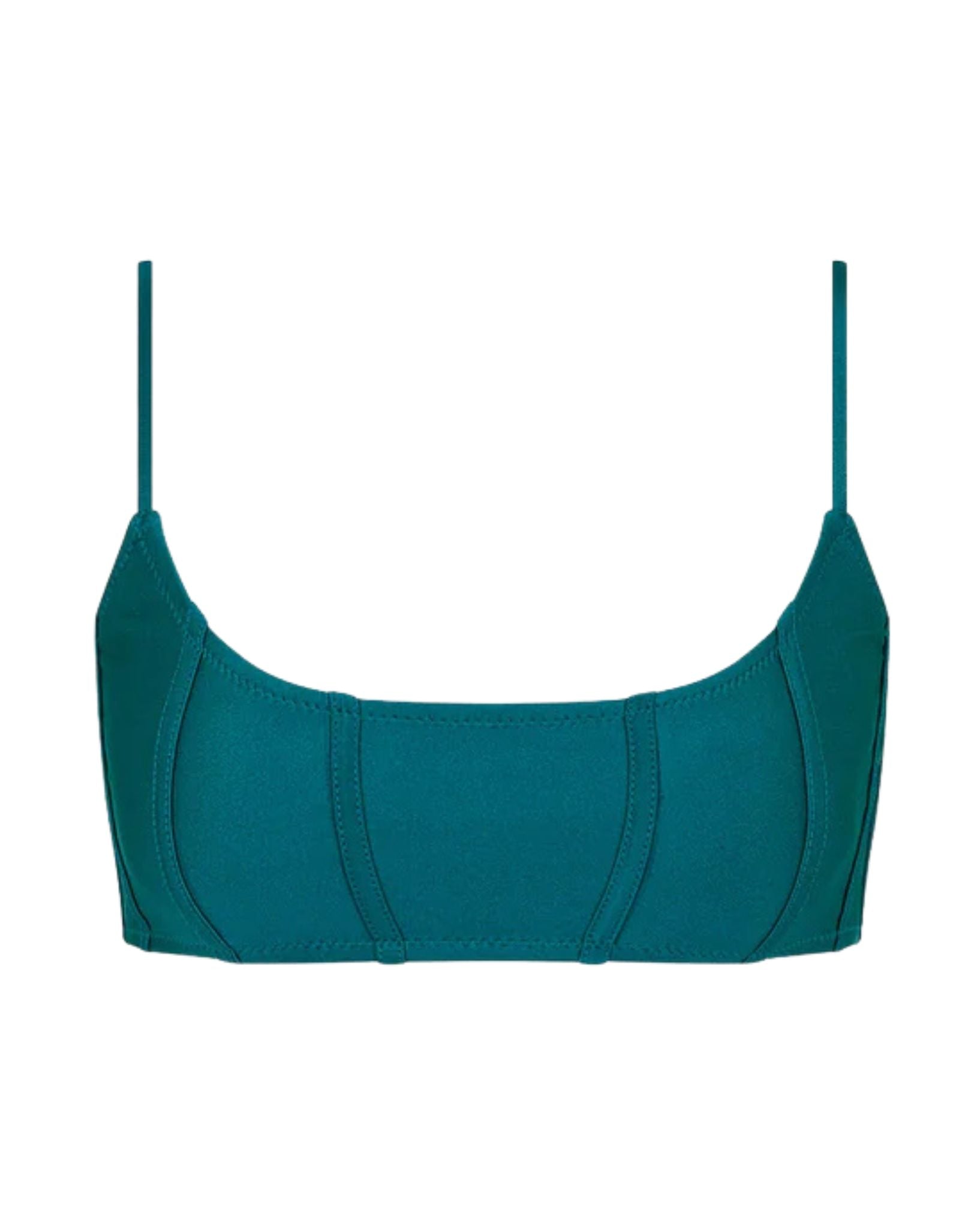 Kulani Kinis Contour Slim Crop Bikini Top - Laguna Haze