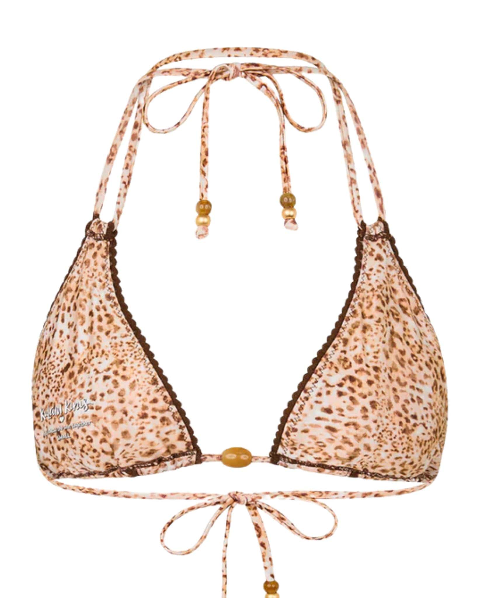 Kulani Kinis Decorative Panel Halter Bikini Top - Wild Skies