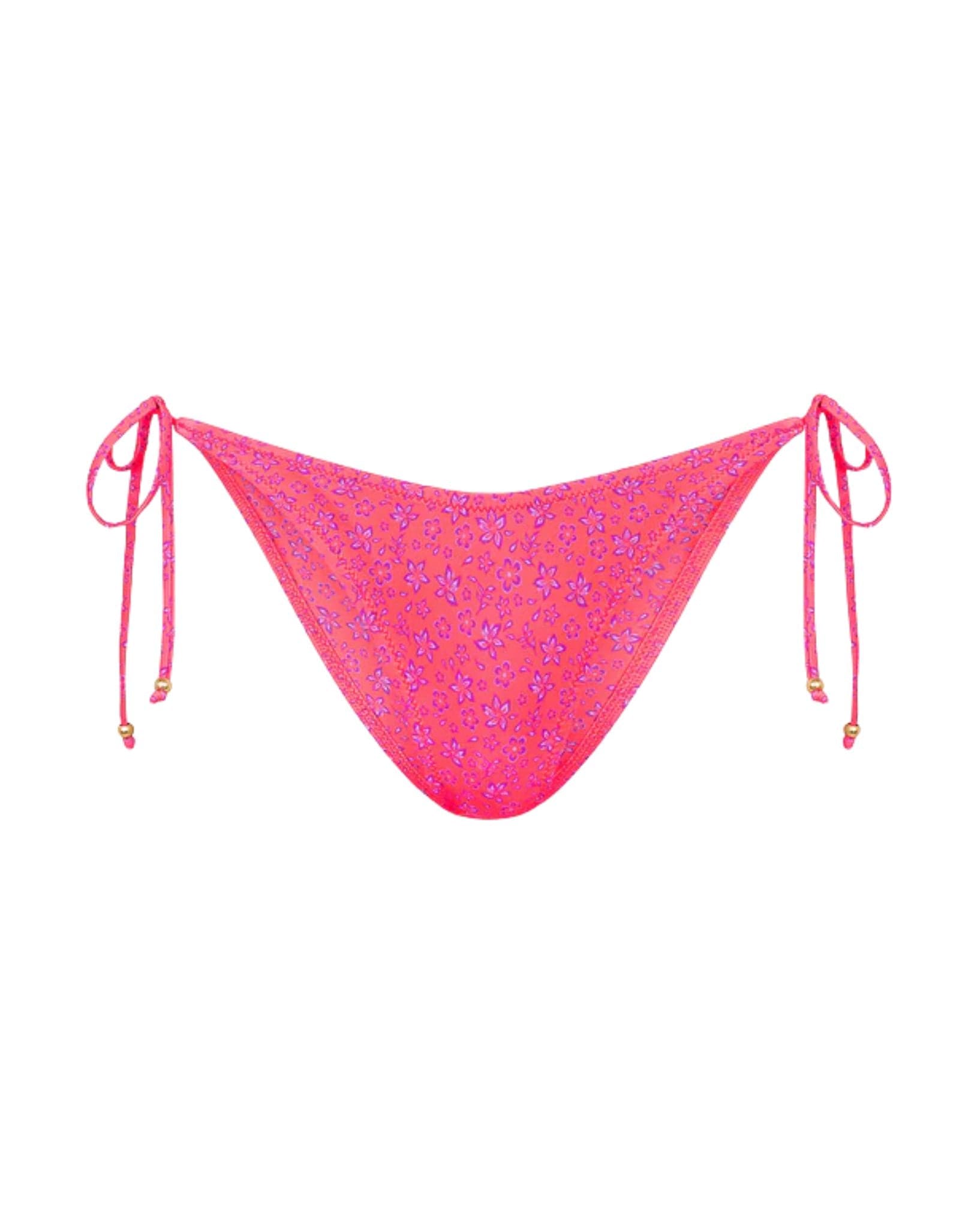 Kulani Kinis Dipped Cheeky Tie Bikini Bottom - Kiss Me