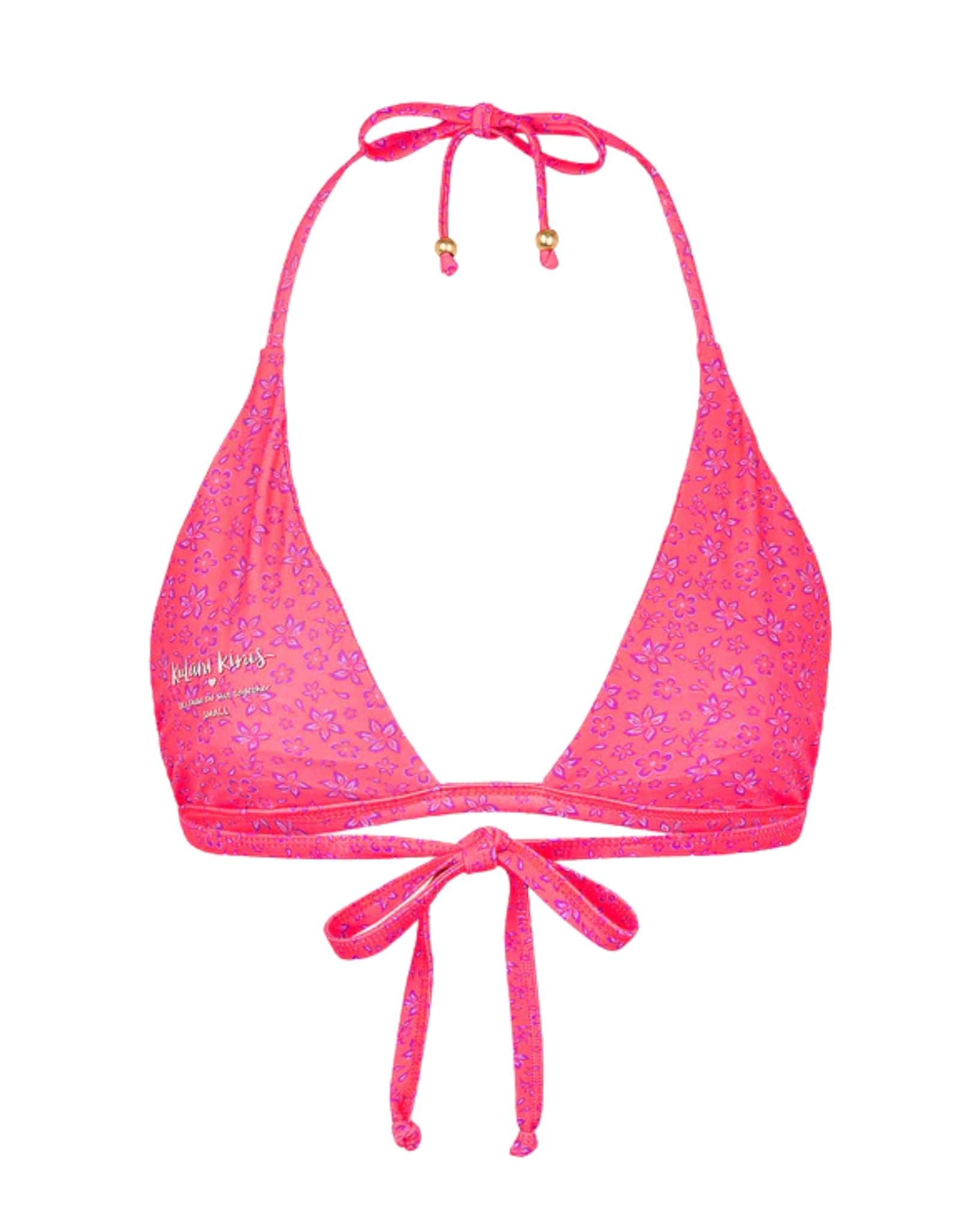 Kulani Kinis Gathered Stitch Bralette Bikini Top - Kiss Me