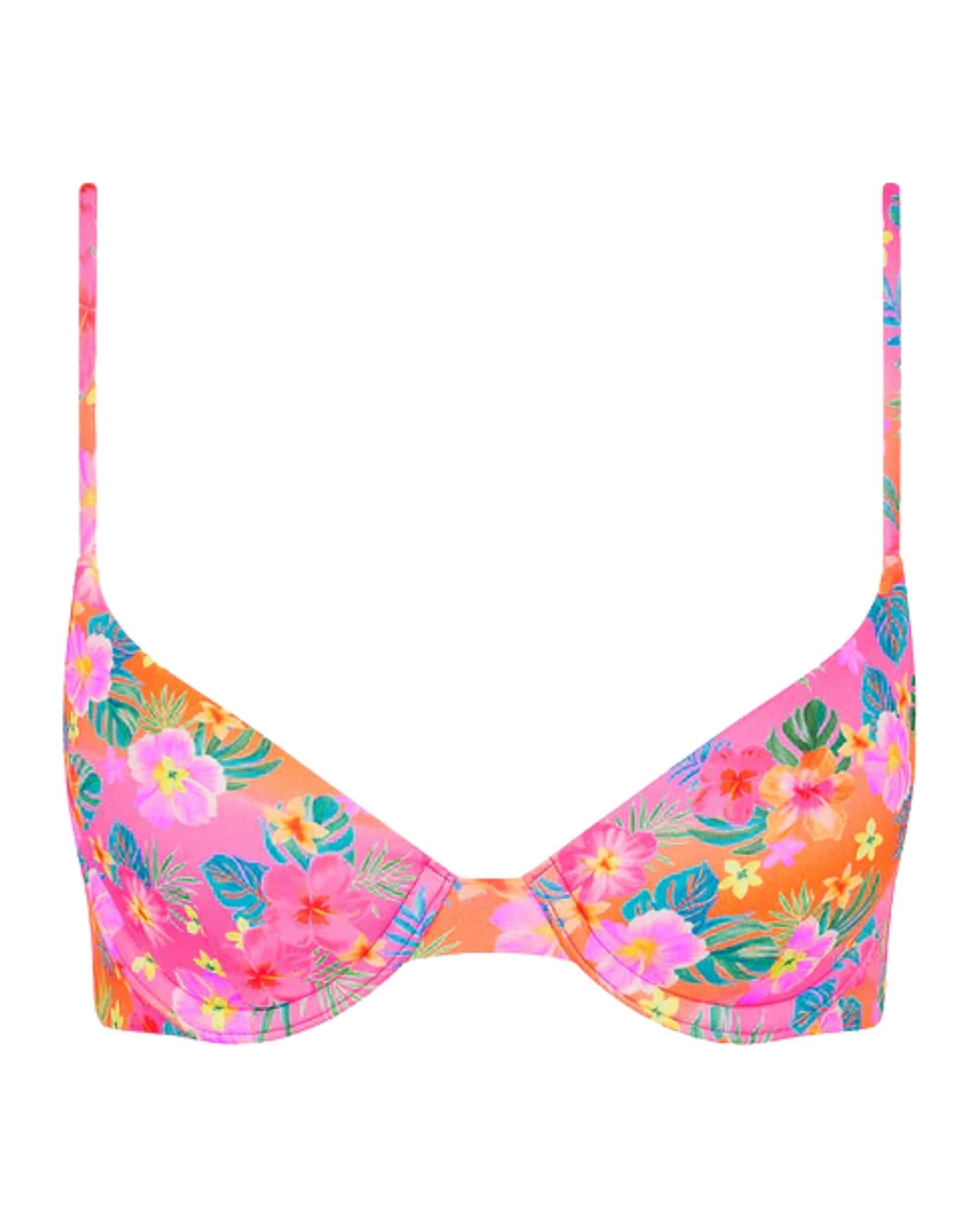 Kulani Kinis Slim Underwire Bra Bikini Top - Summer Glow