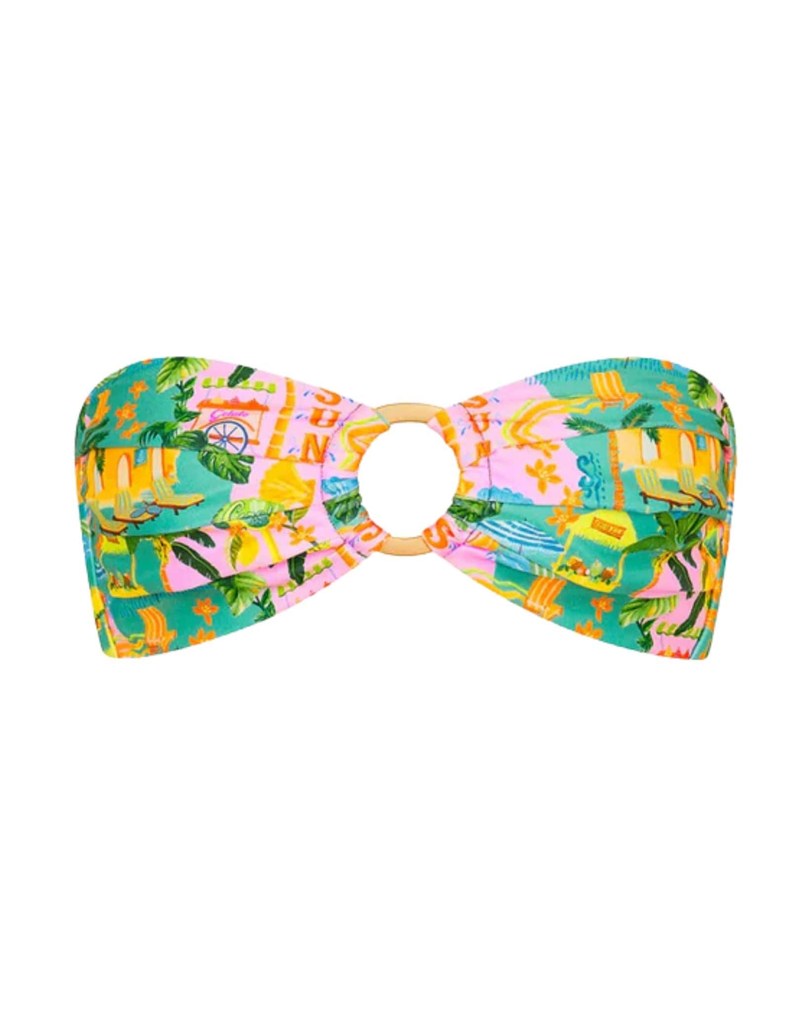 Kulani Kinis Strapless Bandeau Bikini Top - Sunlit Spritz