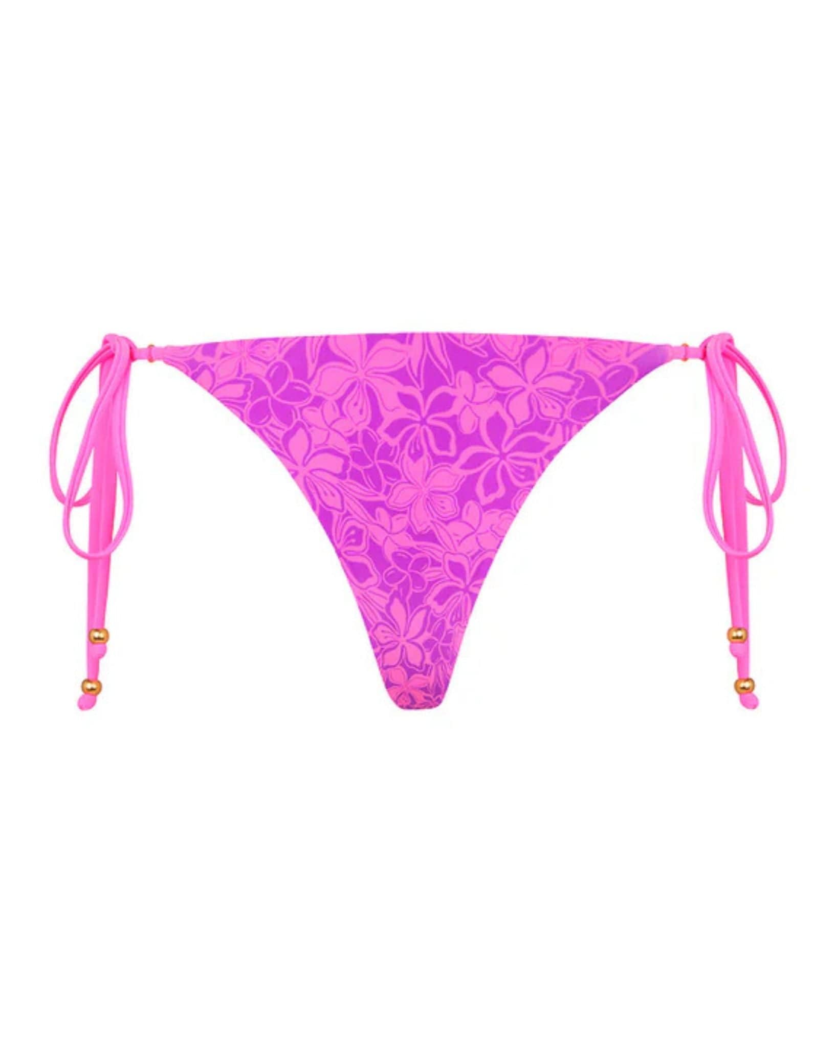 Kulani Kinis Thong Tie Side Bikini Bottom - Bubble Berry