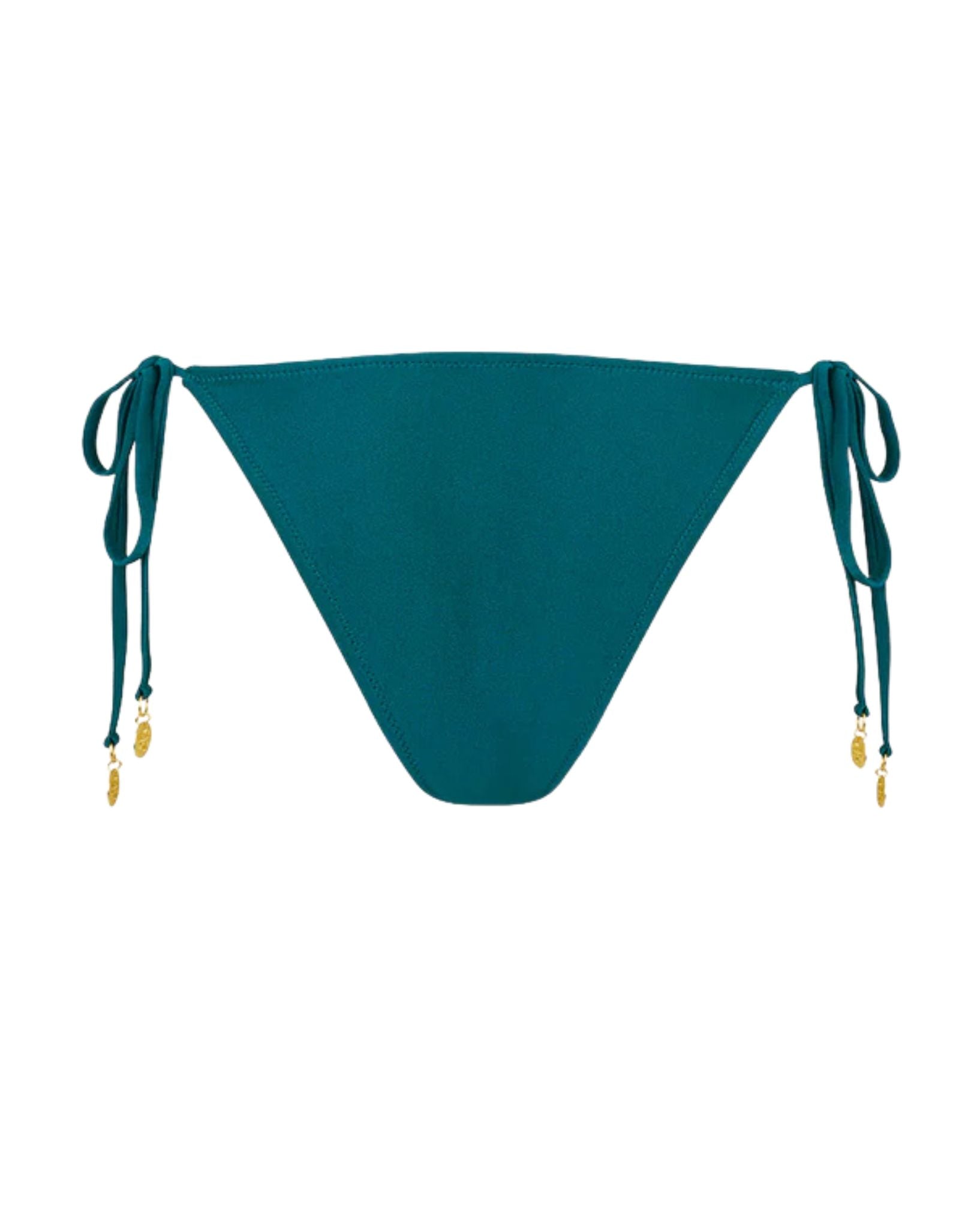 Kulani Kinis Trio Ring Cheeky Tie Bikini Bottom - Laguna Haze