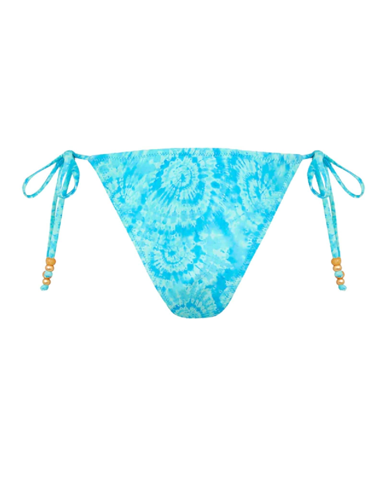 Kulani Kinis Trio Ring Cheeky Tie Bikini Bottom - Starry Seas