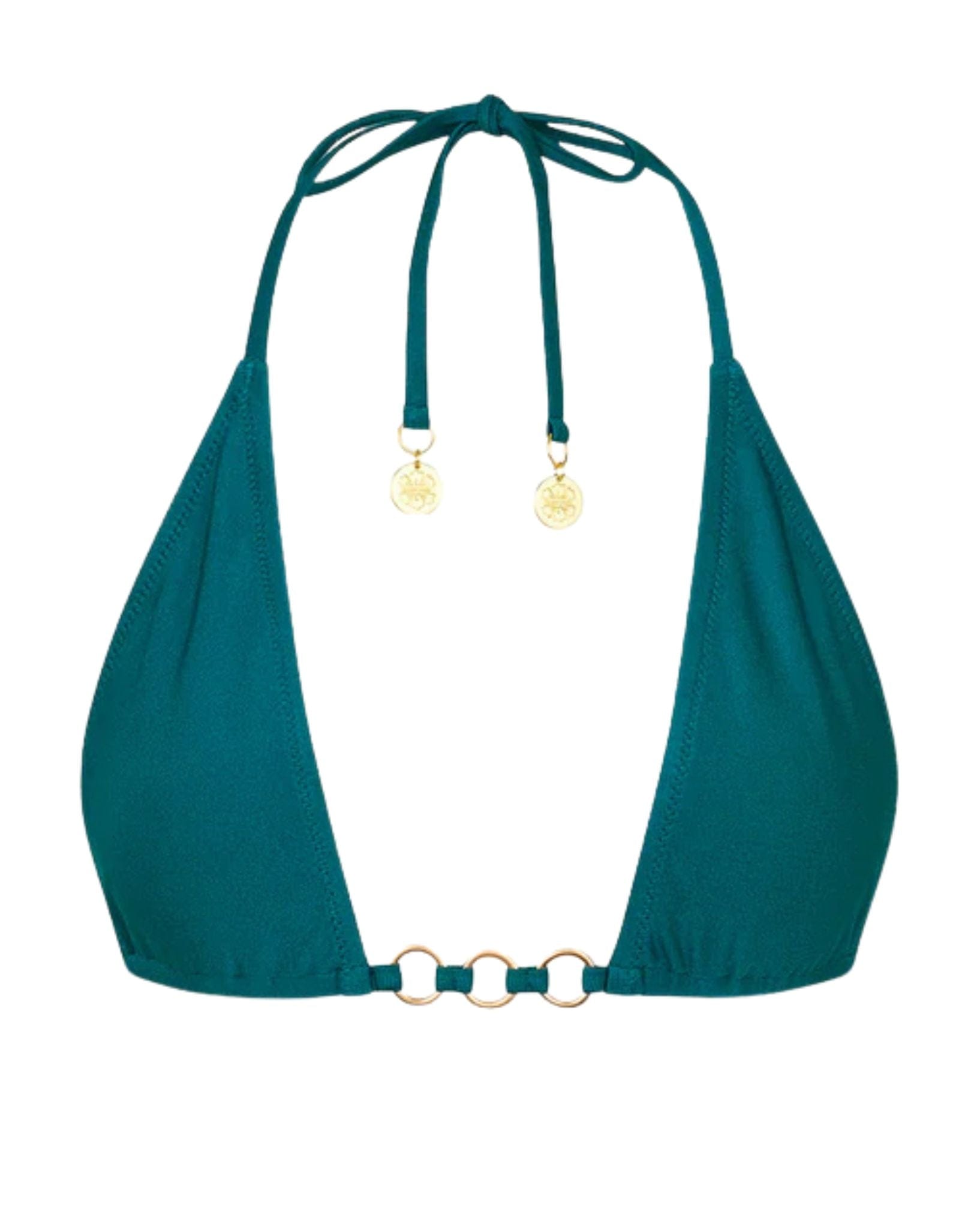 Kulani Kinis Trio Ring Triangle Bikini Top - Laguna Haze