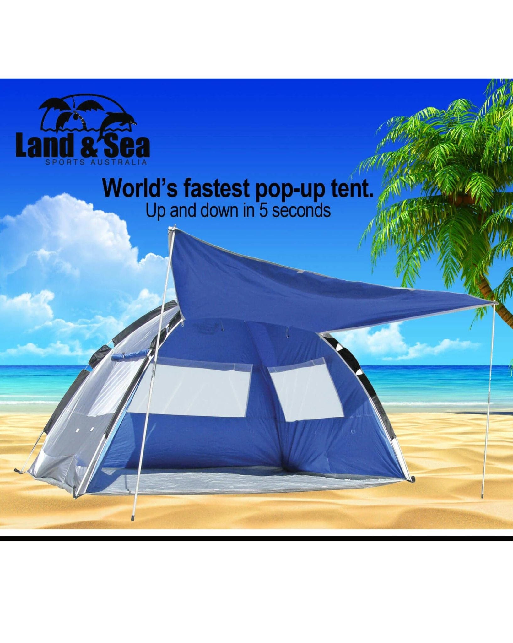 Land & Sea Deluxe Beach Pop-up Tent