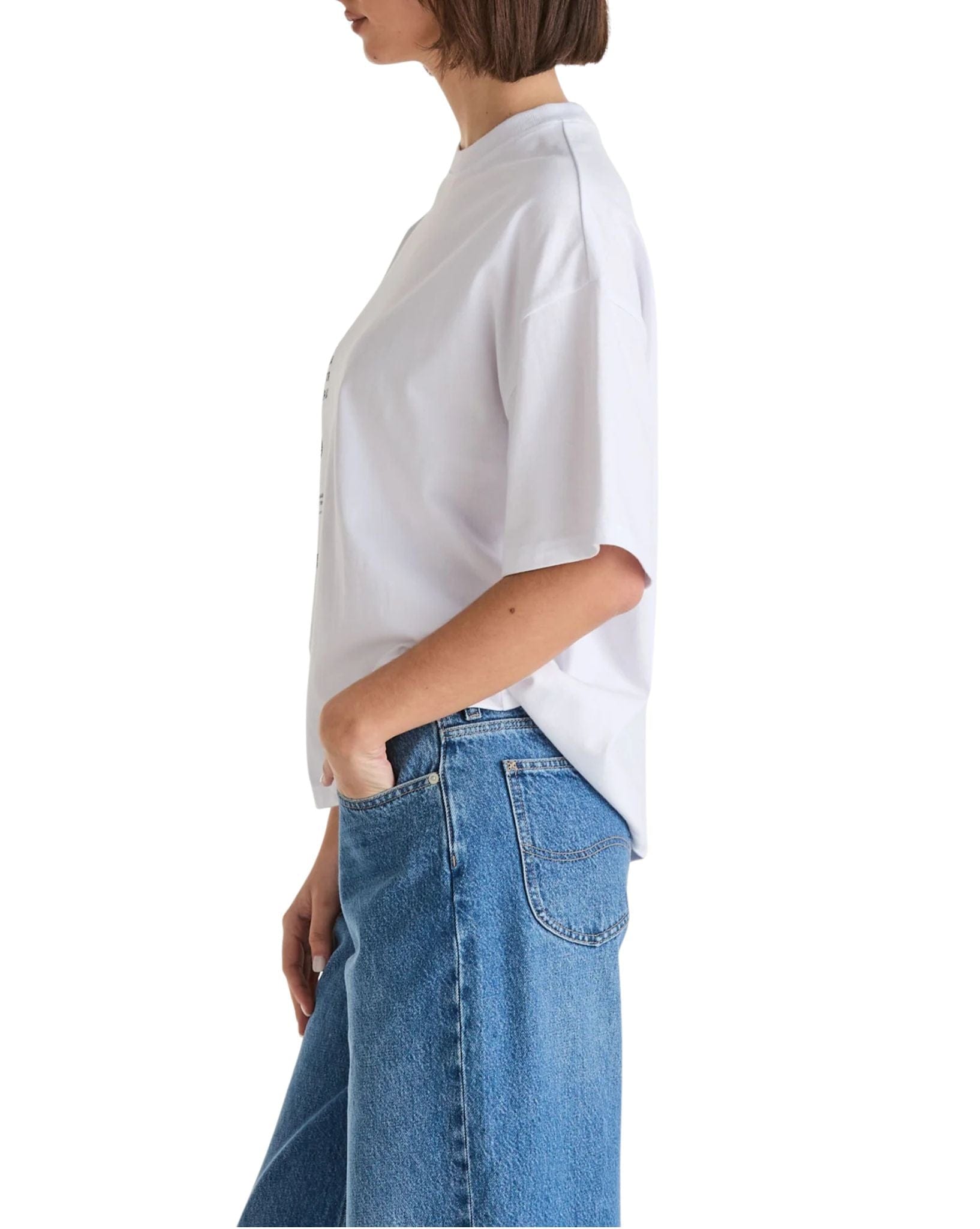 Lee Orchid Boxy Tee Optic White