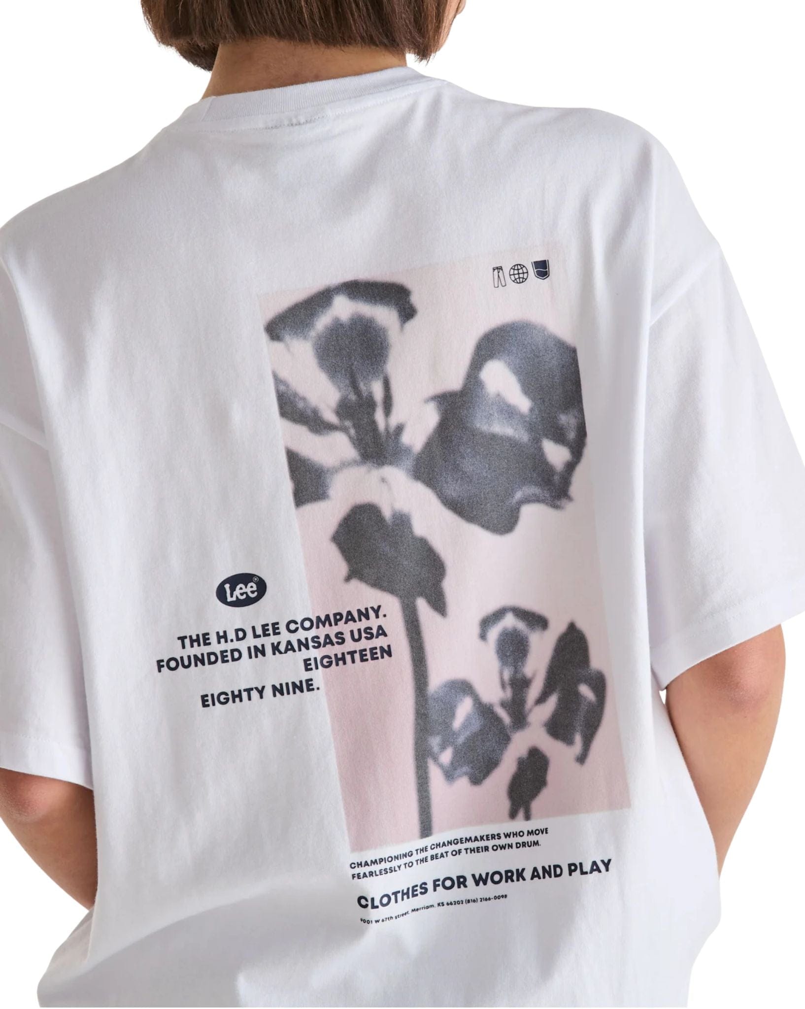 Lee Orchid Boxy Tee Optic White