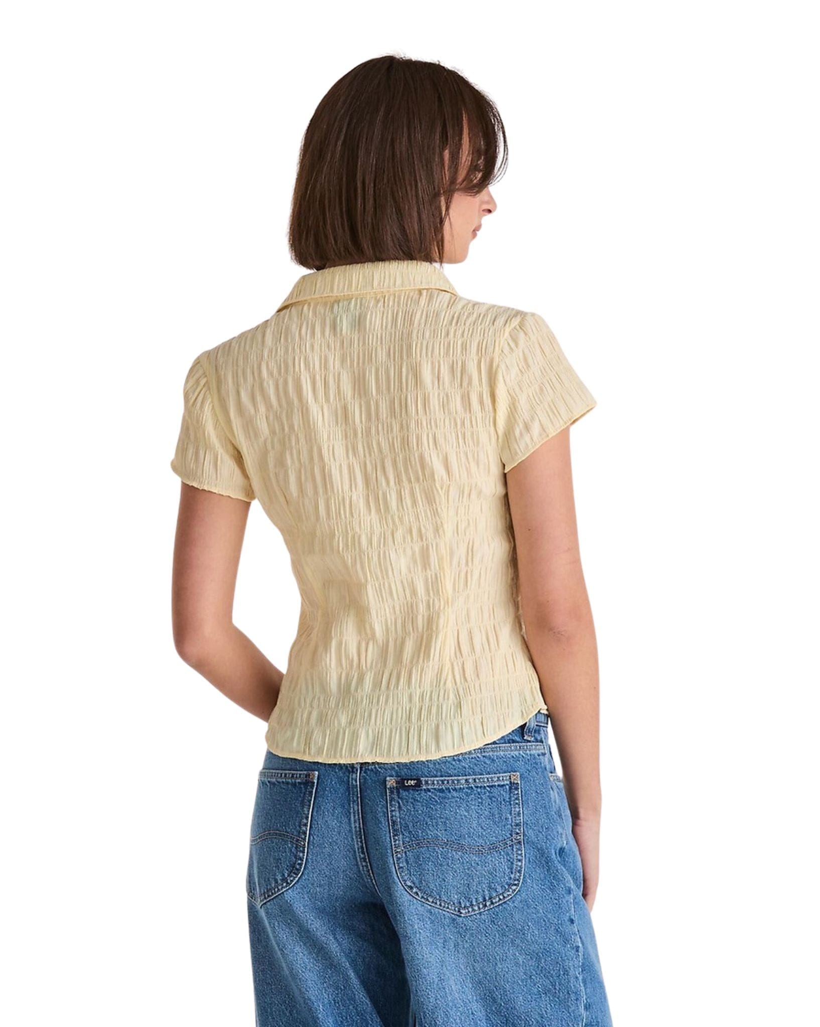 Lee Textured Slim Shirt Lemon Spritz