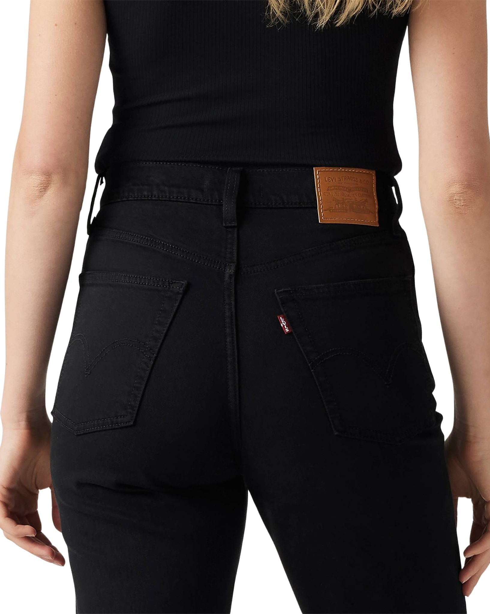 Levi Ribcage Straight Ankle Denim - Black Sprout