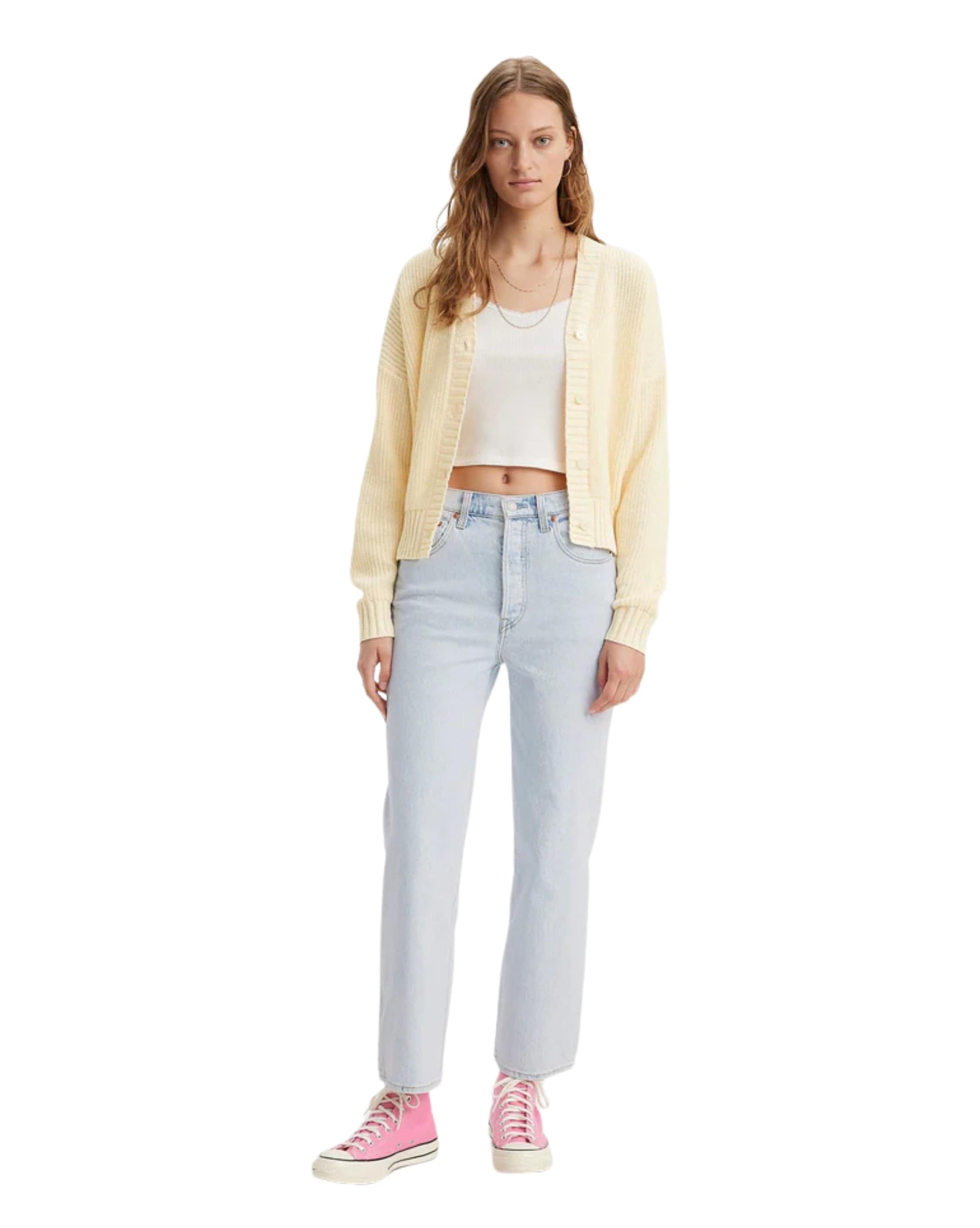 Levi Women's Ribcage Straight Ankle Jeans - Be Frayed