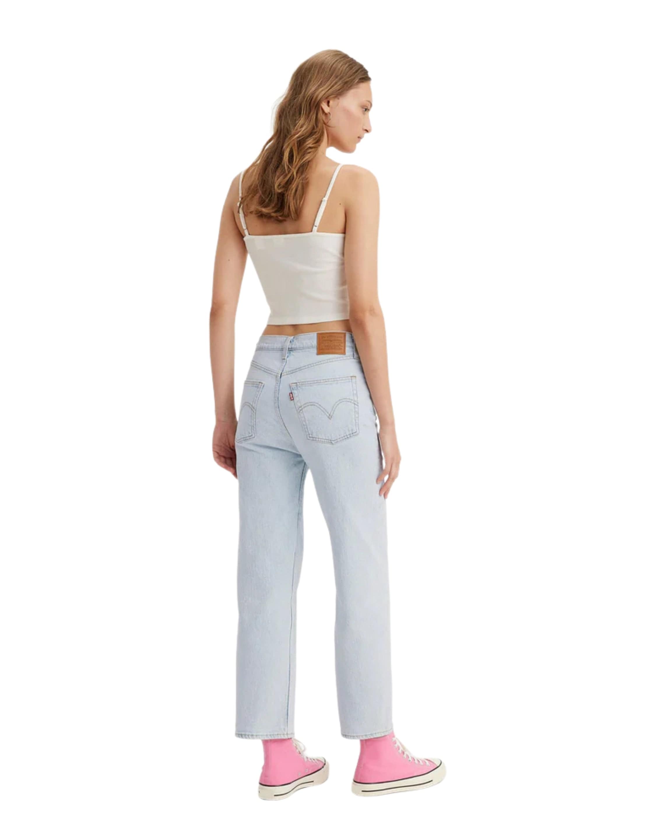 Levi Women's Ribcage Straight Ankle Jeans - Be Frayed