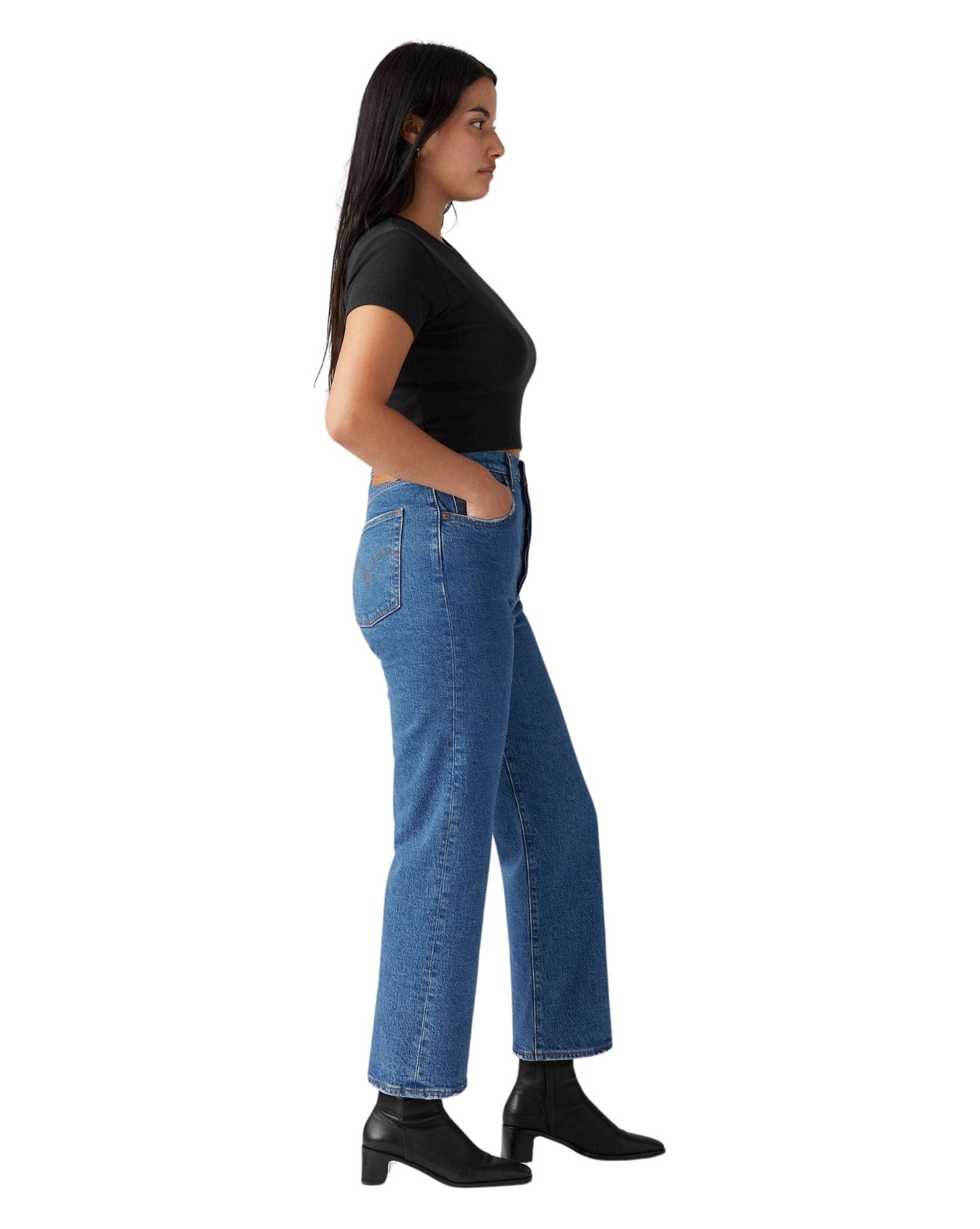 Levi Womens Ribcage Straight Long Leg -Jazz Pop