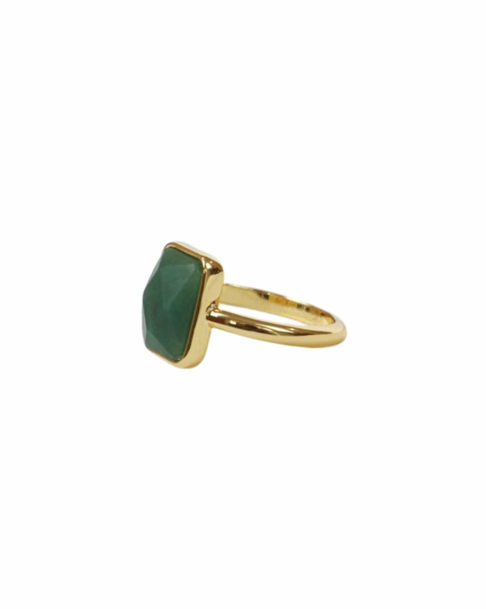 Love Lunamei Gold Jade Ring