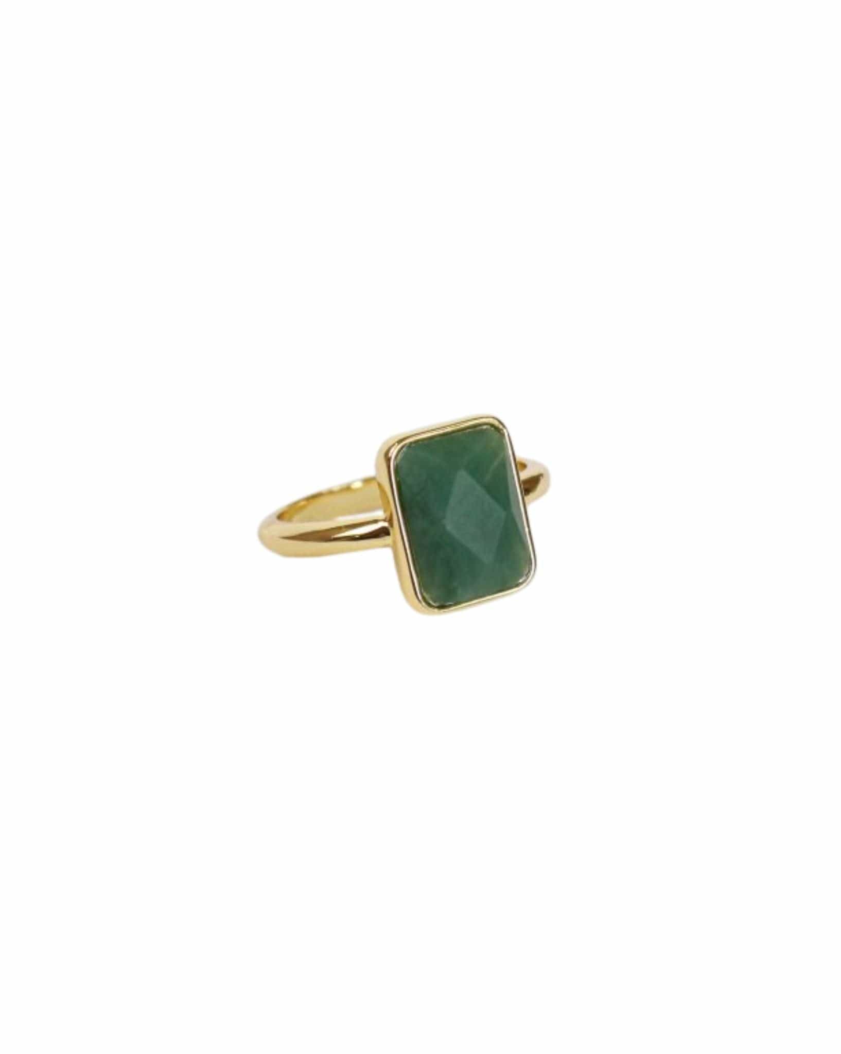 Love Lunamei Gold Jade Ring